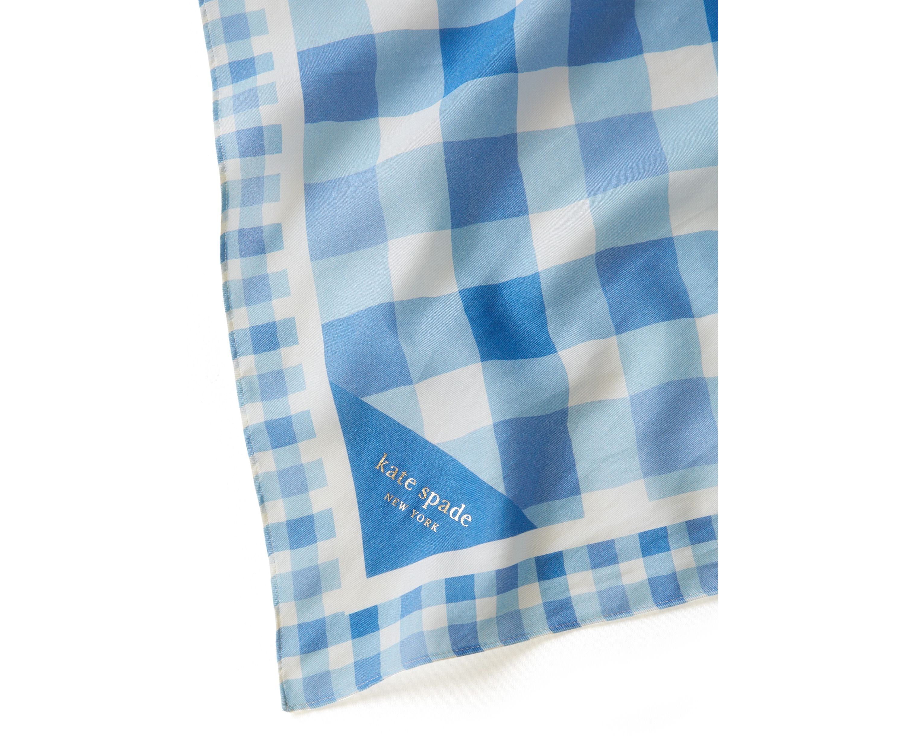 Beach Plaid Silk Bandana