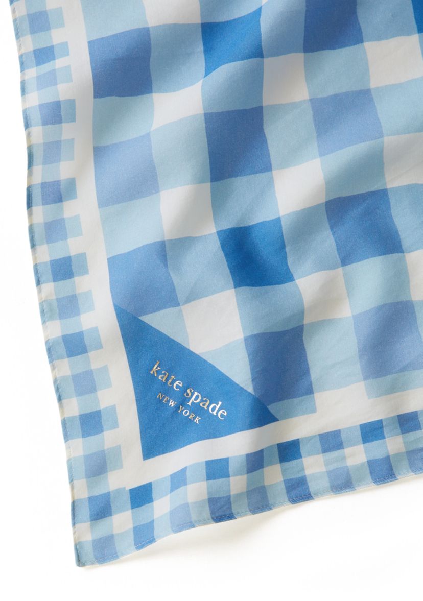 Beach Plaid Silk Bandana