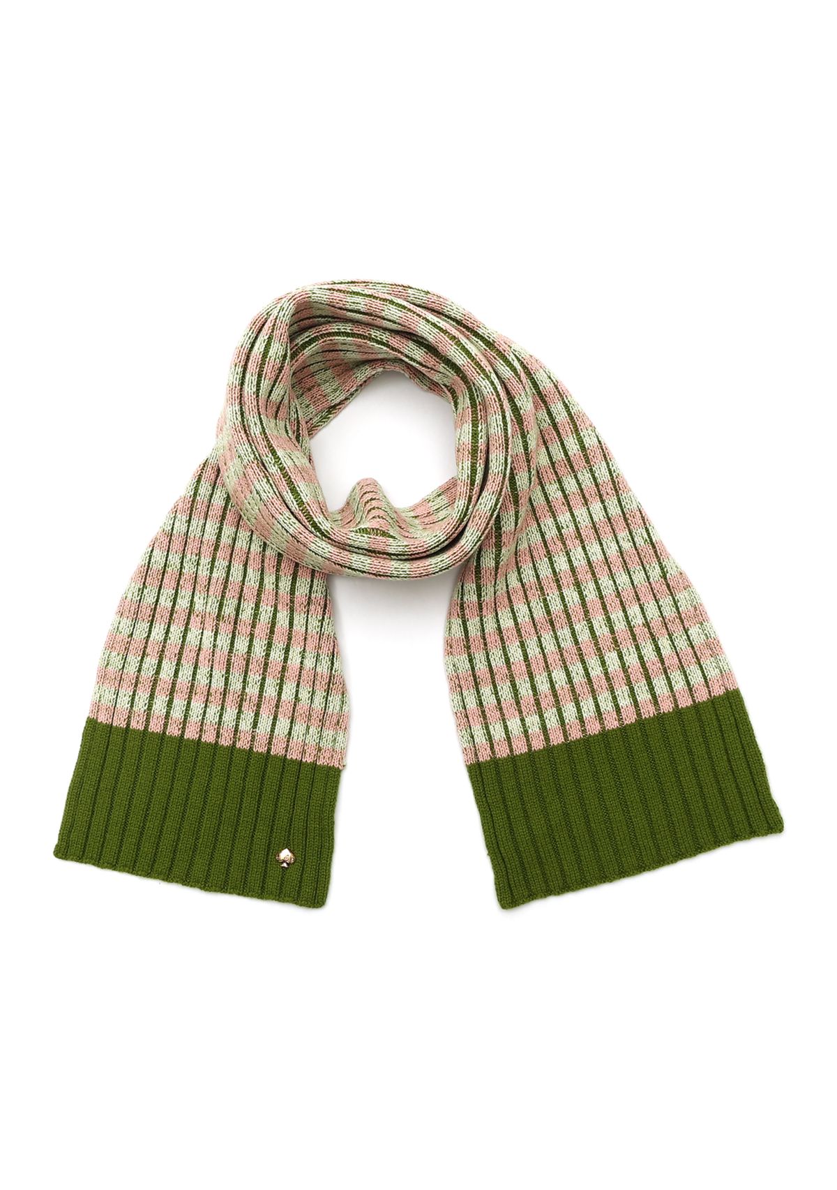 Striped Ribbed Scarf