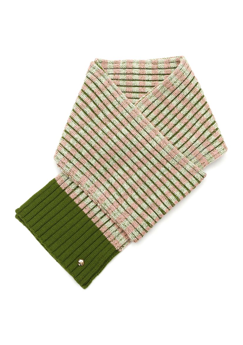 Striped Ribbed Scarf