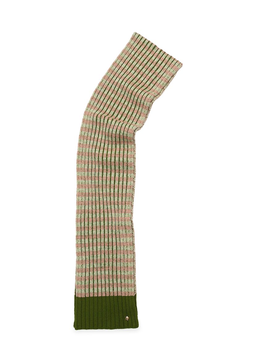 Striped Ribbed Scarf