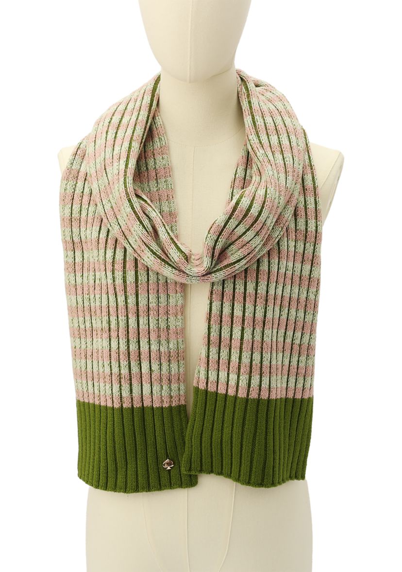 Striped Ribbed Scarf