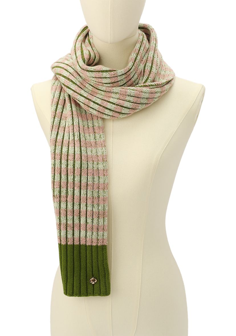 Striped Ribbed Scarf