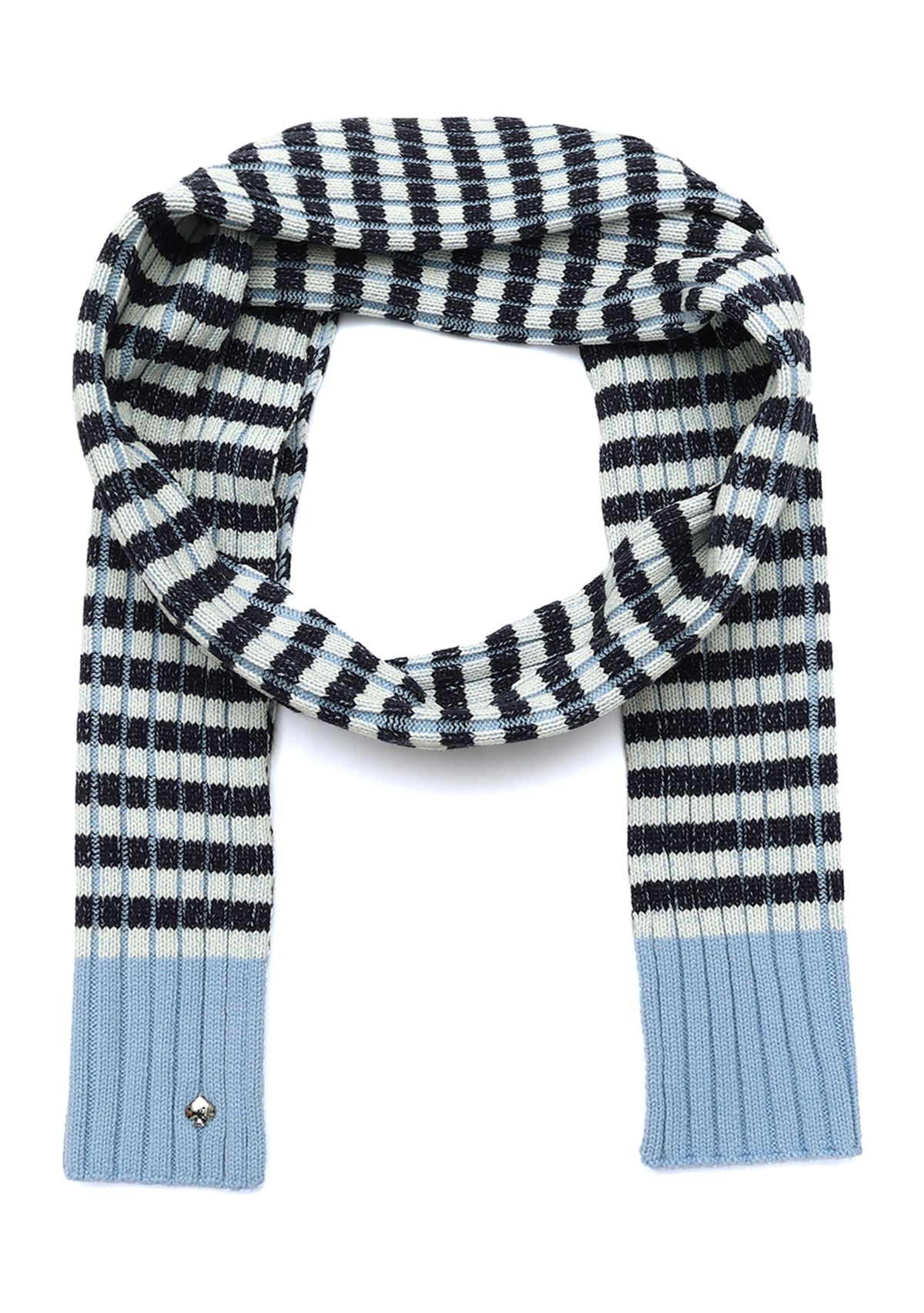 Striped Ribbed Scarf