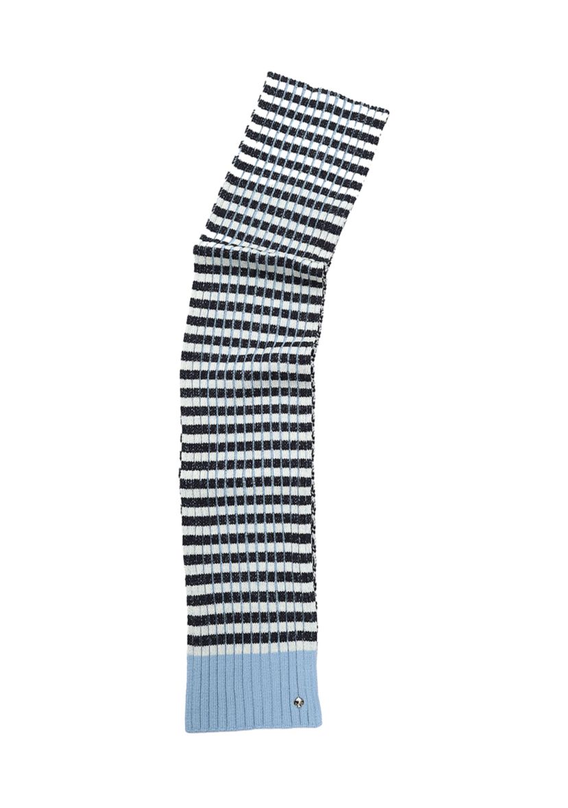 Striped Ribbed Scarf