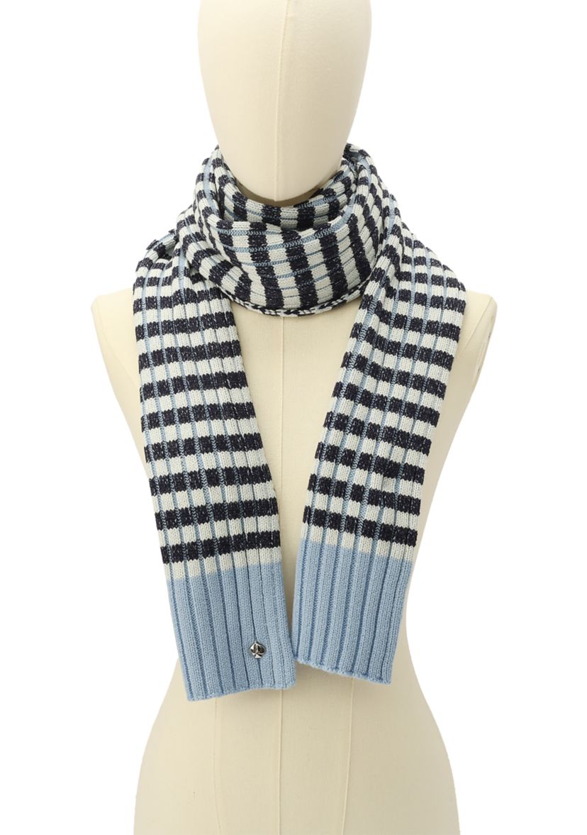 Striped Ribbed Scarf