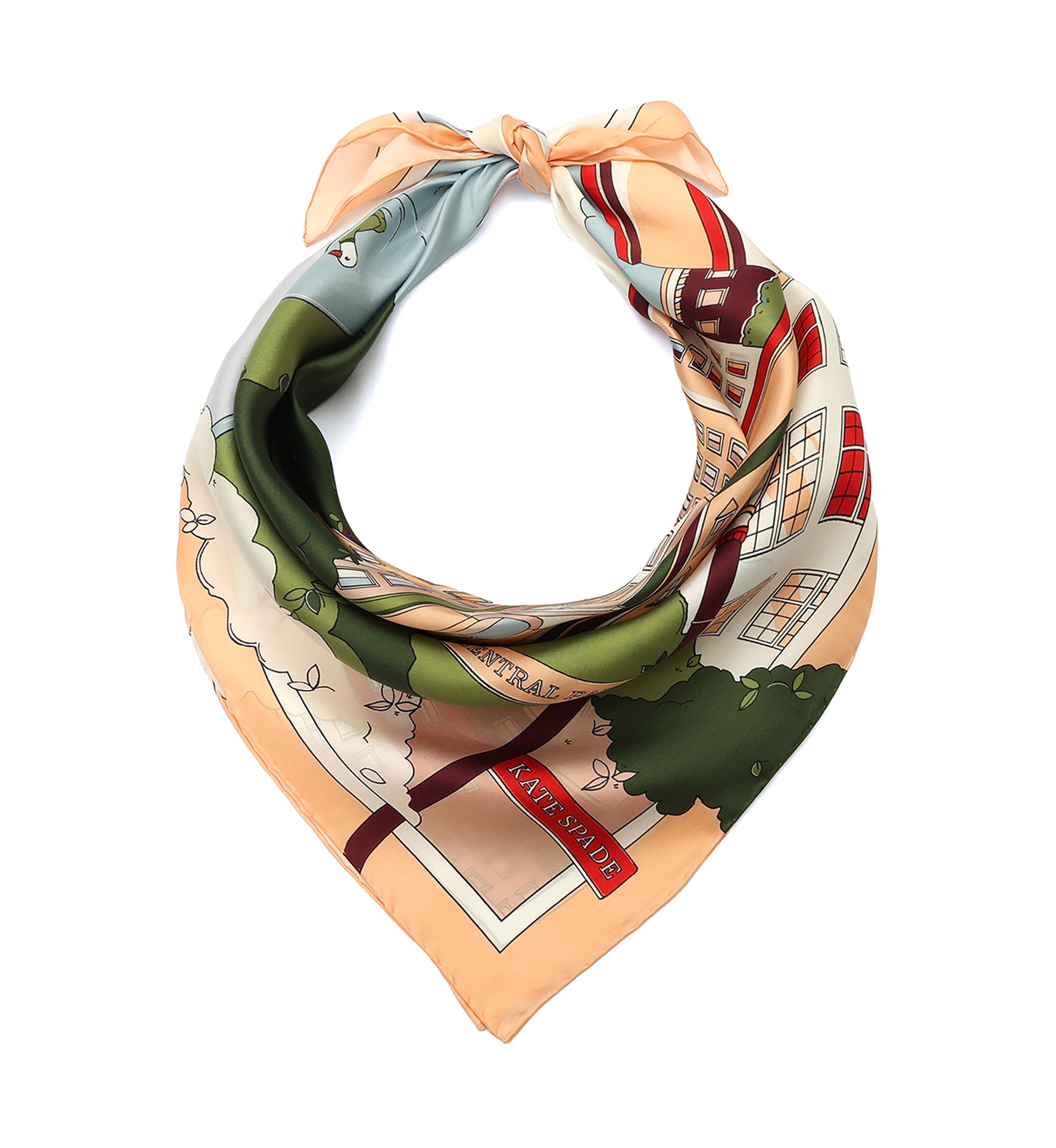 Park Scene Silk Square Scarf