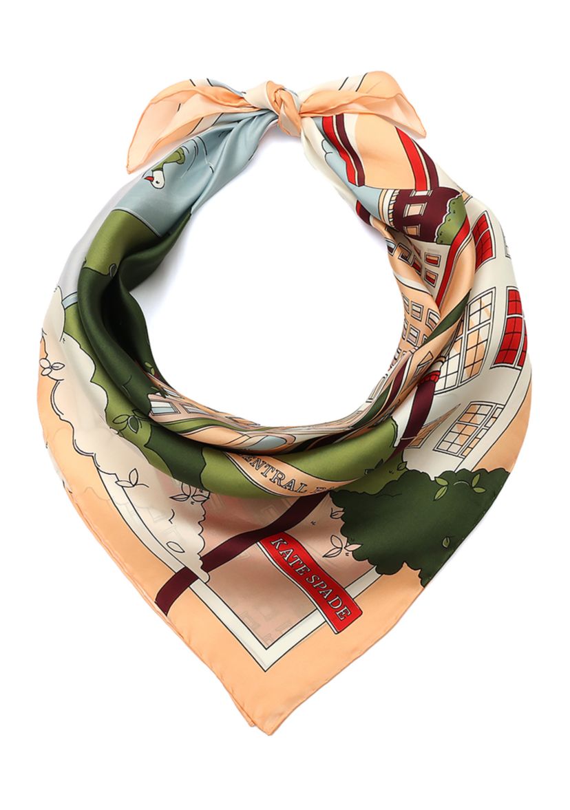 Park Scene Silk Square Scarf