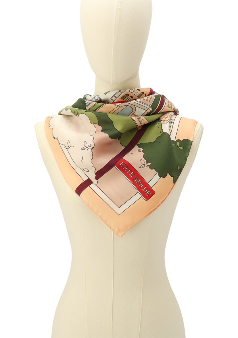 Park Scene Silk Square Scarf