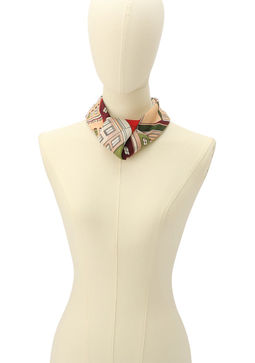 Park Scene Silk Square Scarf