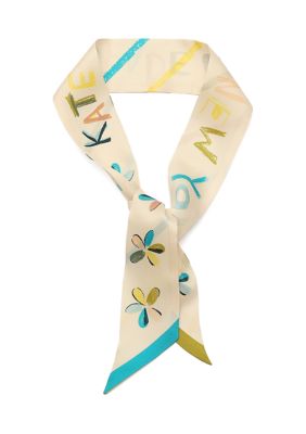 kate spade new york Women's Scribble Silk Skinny Scarf