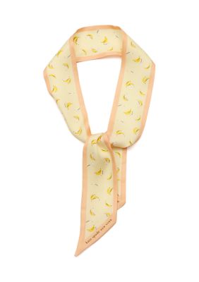 kate spade new york Women's Bold Bananas Silk Skinny Scarf