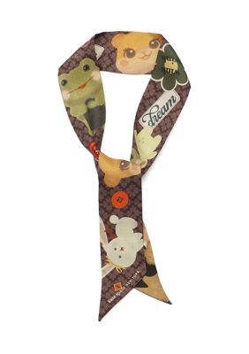 kate spade new york Women's Silly Friends Silk Skinny Scarf