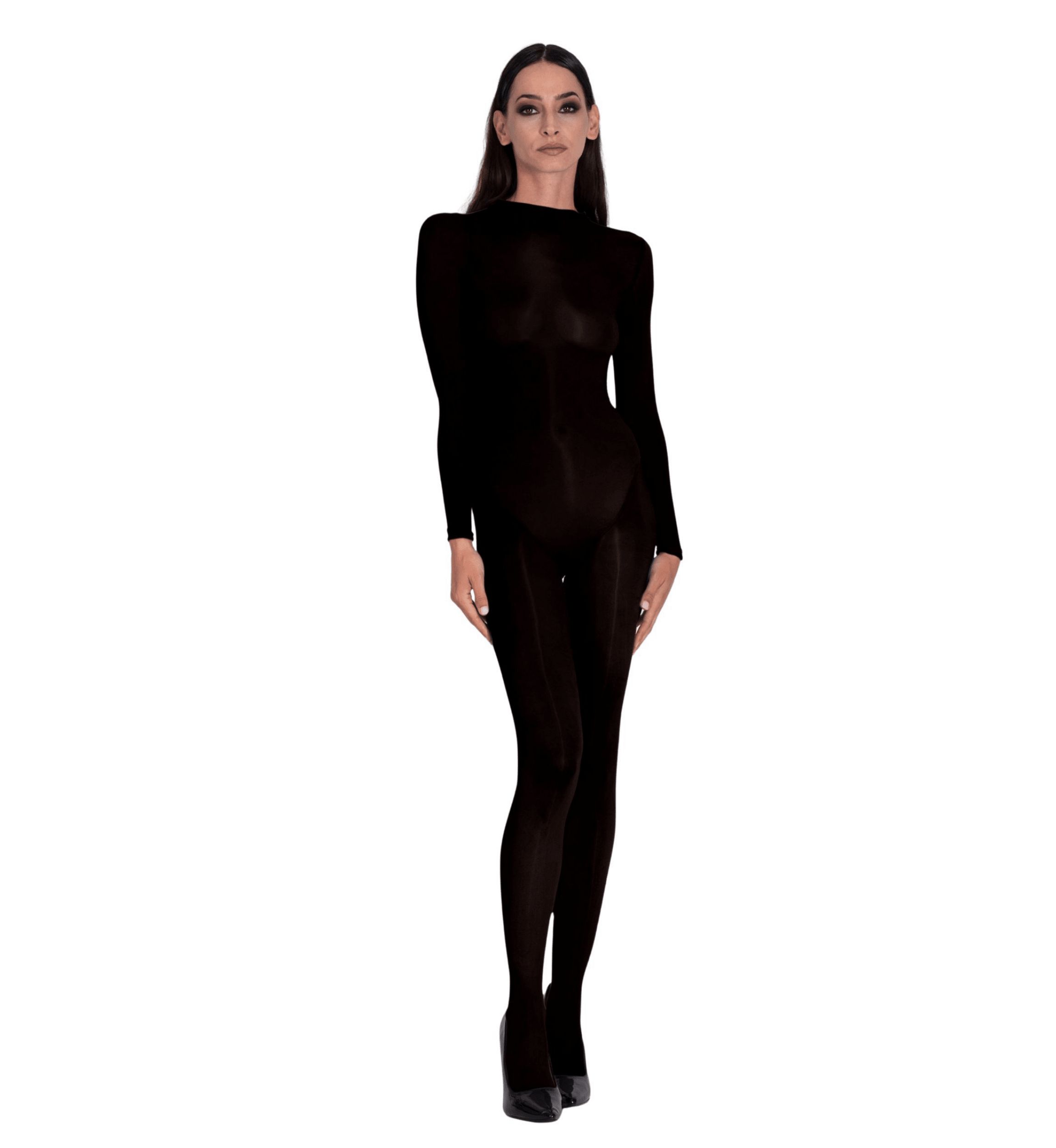 Lustrous Silky Shiny Sheer Bodystocking