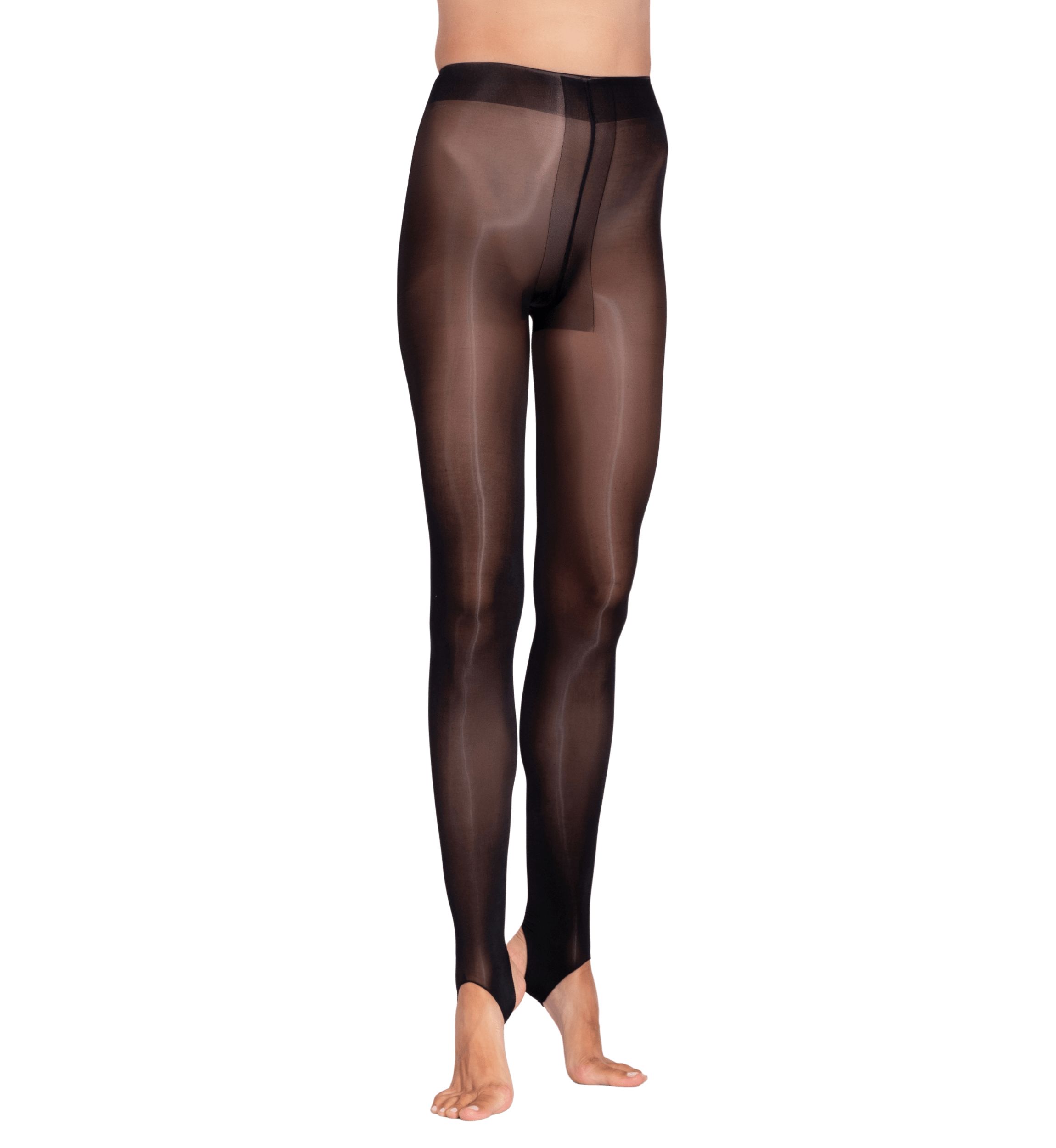 Lustrous Silky Shiny 40 Denier Stirrup Pantyhose Stockings Tights