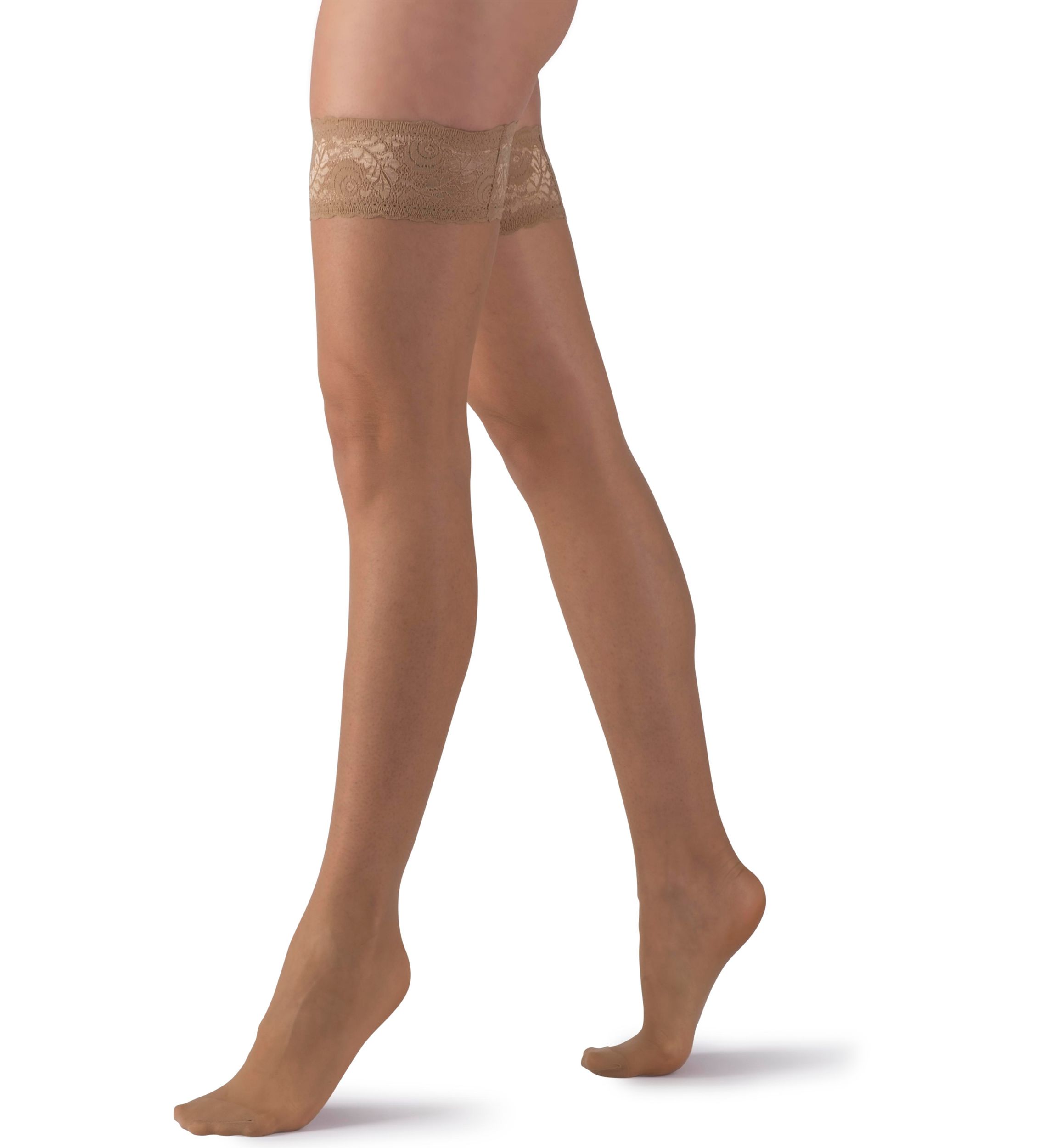 Lustrous Silky Glossy 20 Denier Thigh Highs - 1 Pair