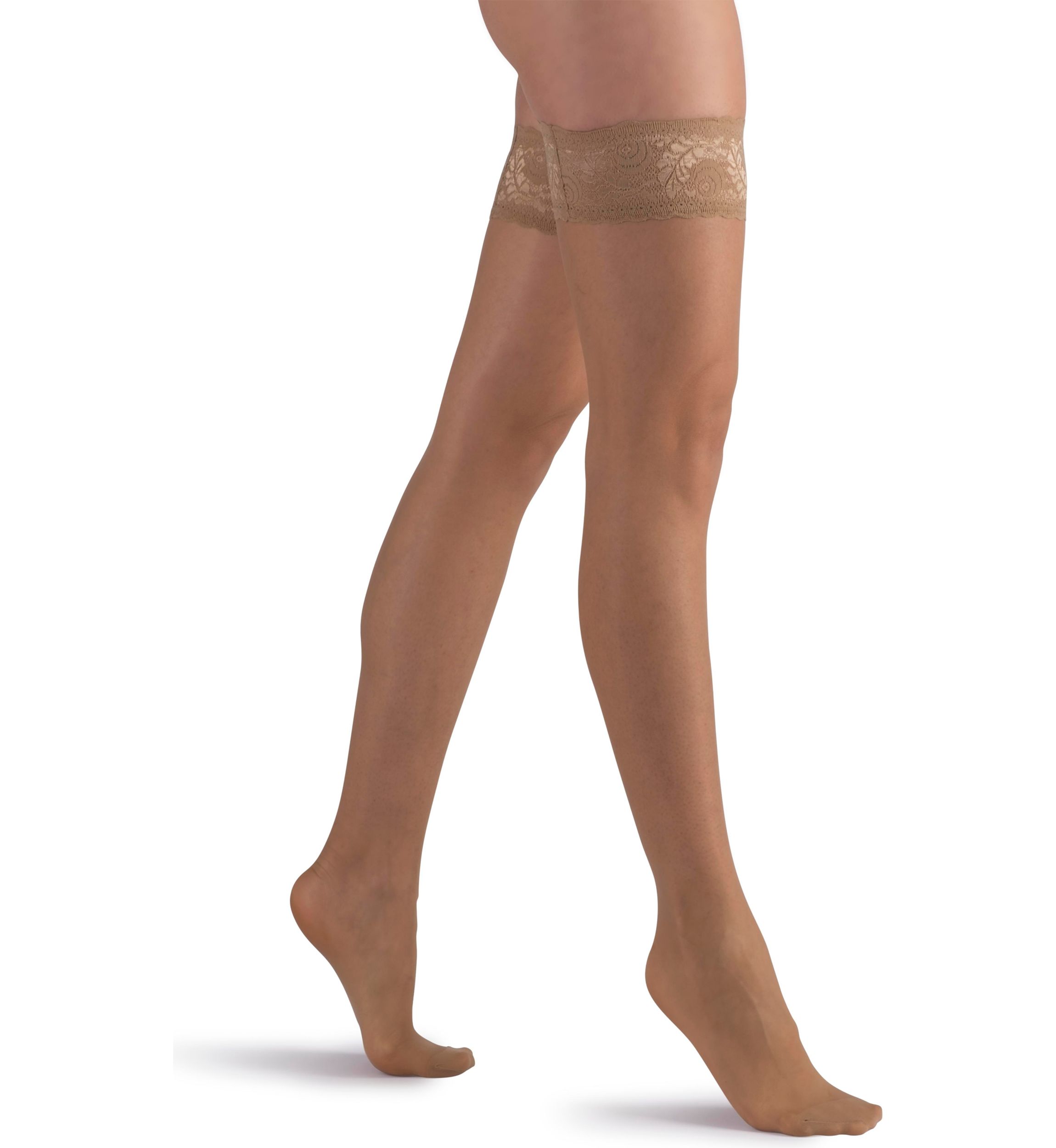Lustrous Silky Glossy 20 Denier Thigh Highs - 1 Pair