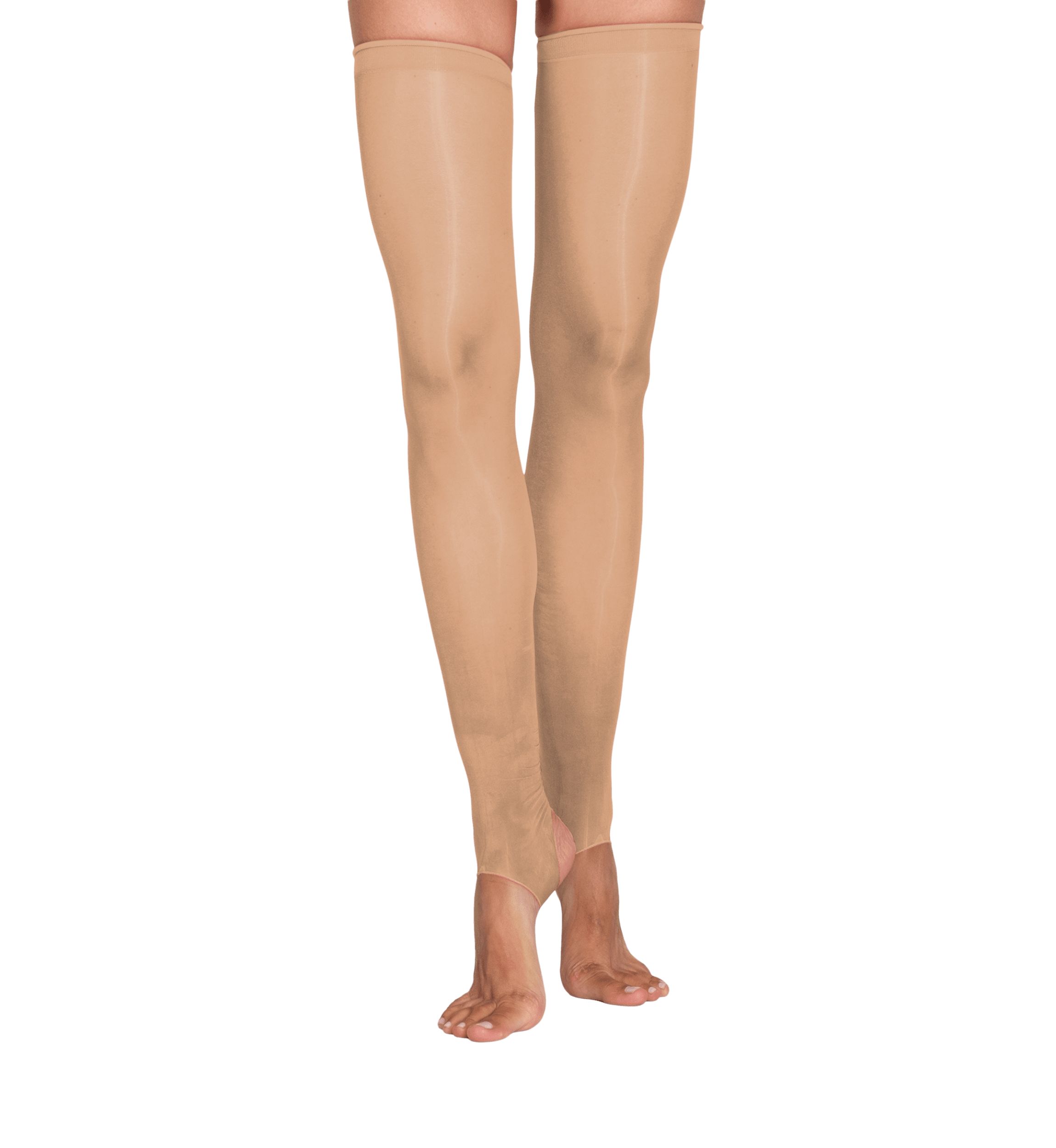 Lustrous Silky Shiny Stirrup Stockings Thigh Highs