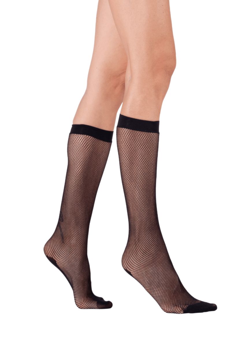 Two Fishnet Knee-high Socks