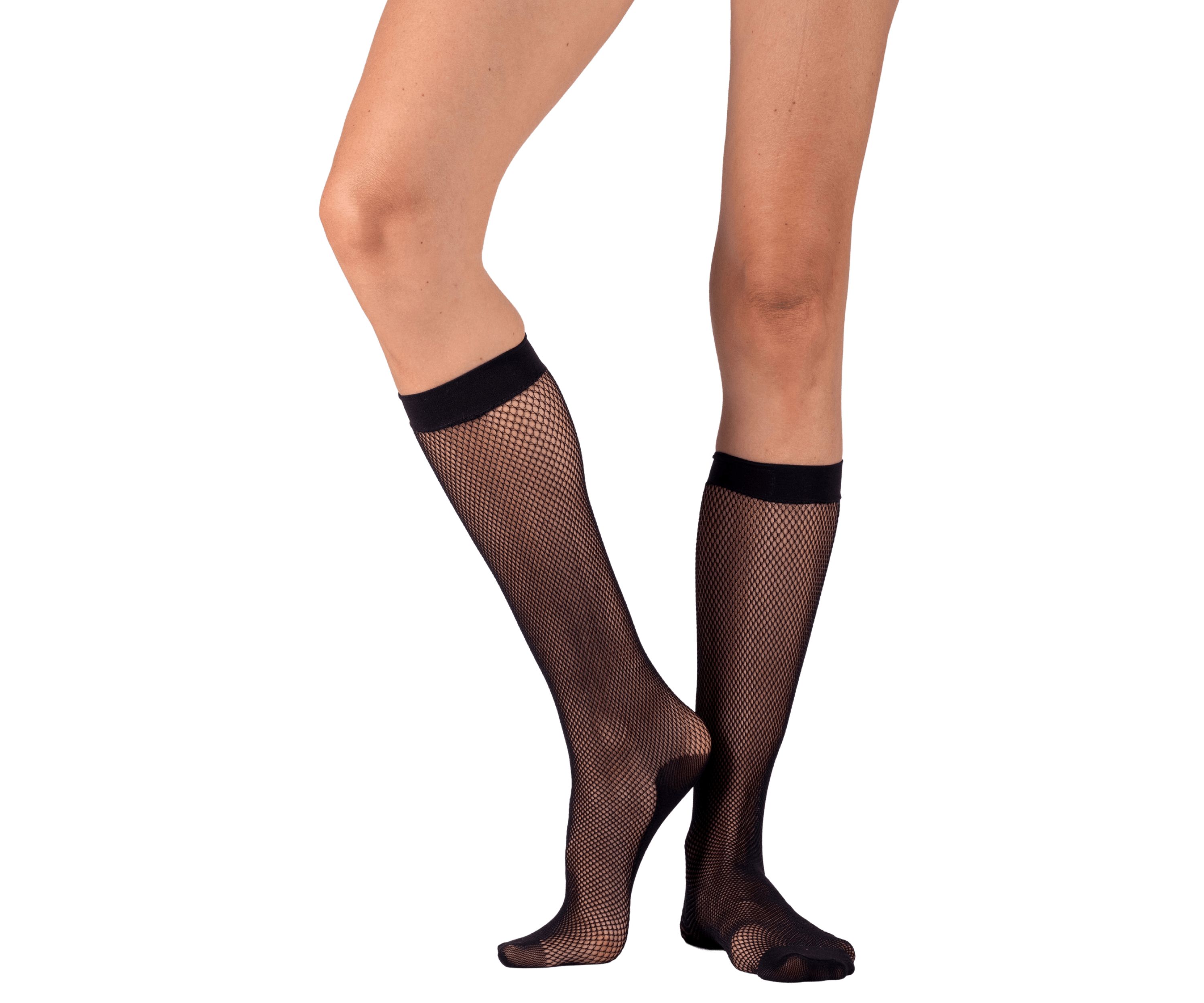 Two Fishnet Knee-high Socks