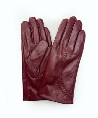 Marcus Adler Women's Genuine Leather Glove, Burgundy