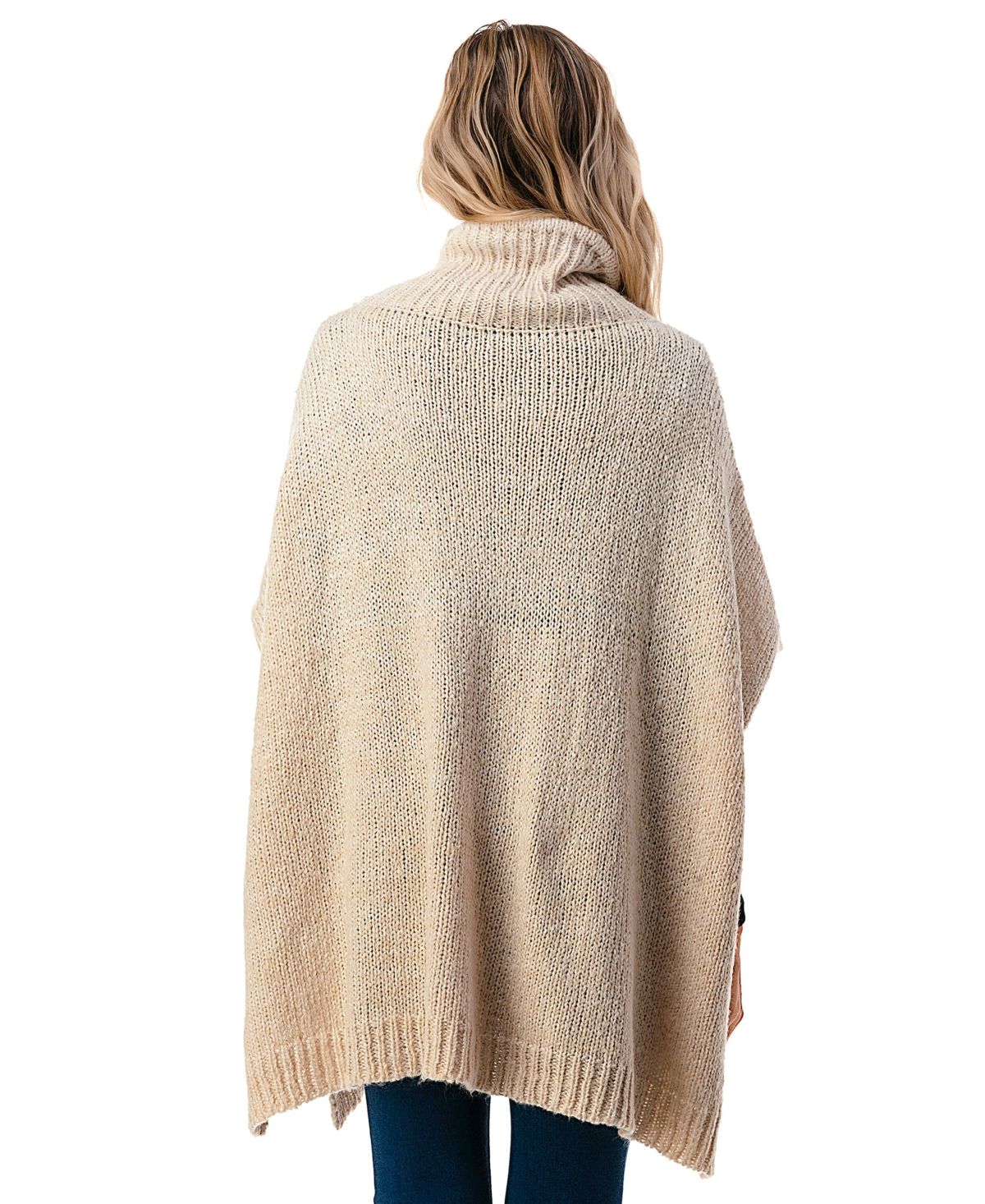 Mock Turtleneck Poncho