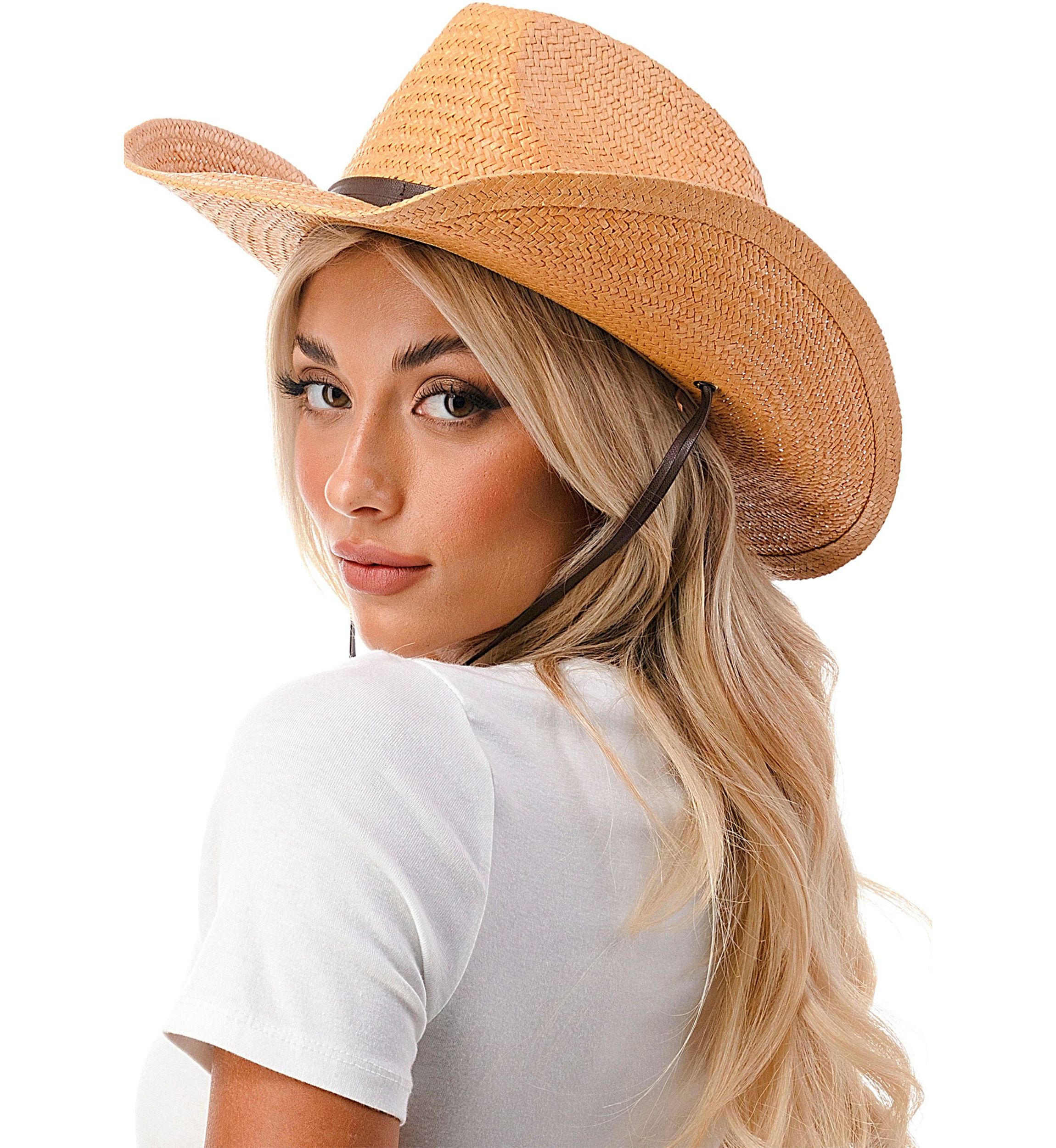 Cowboy Hat with Vegan Leather Trim