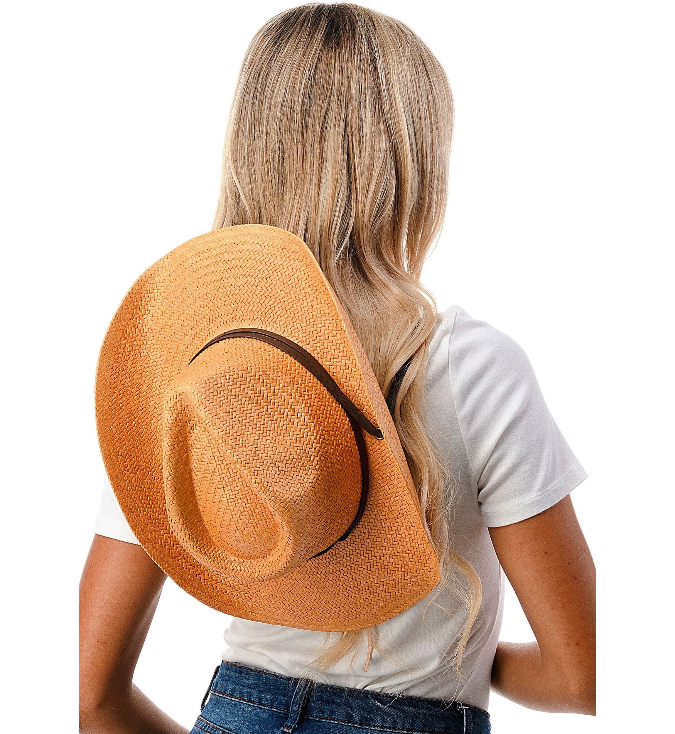 Cowboy Hat with Vegan Leather Trim