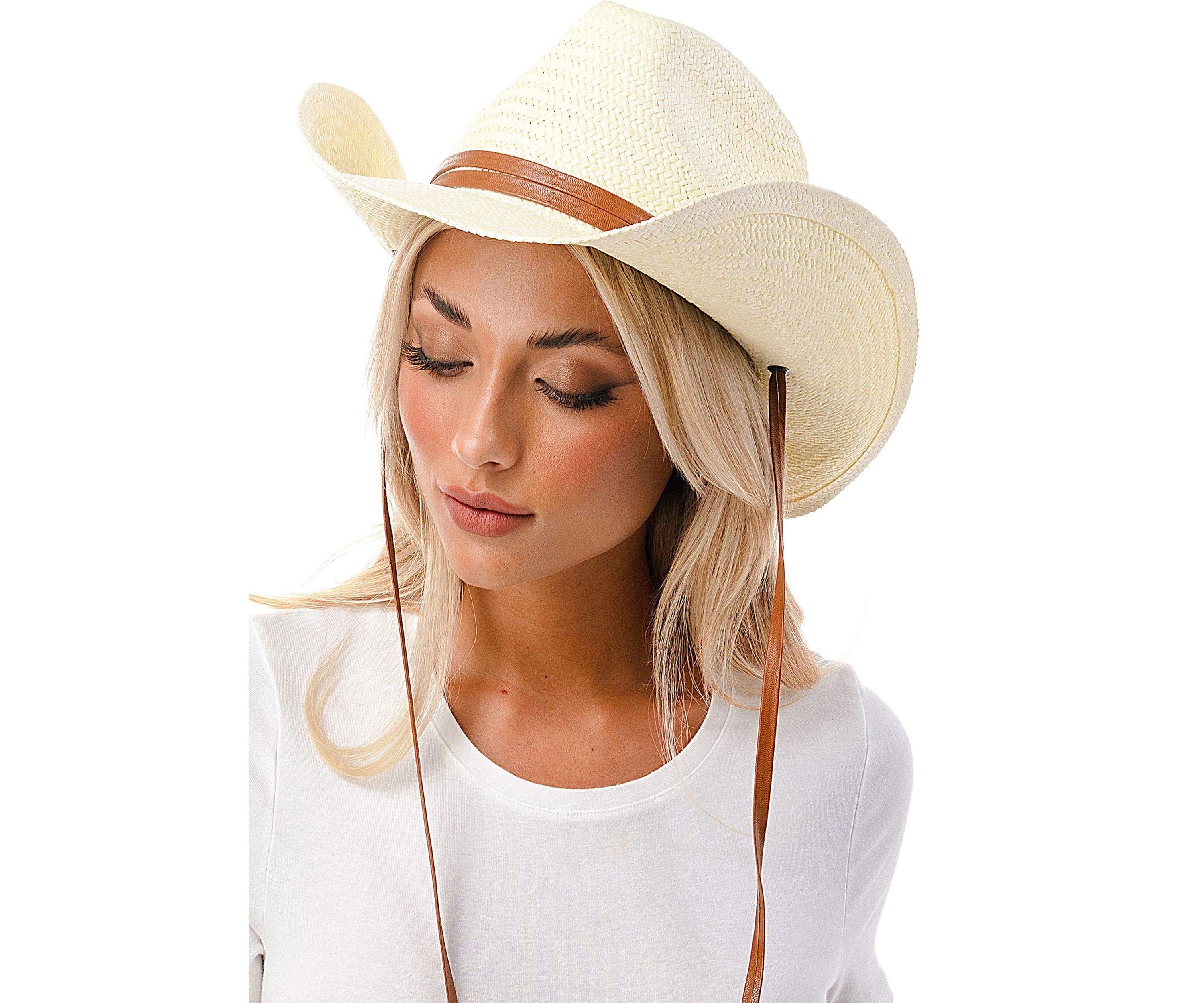 Cowboy Hat with Vegan Leather Trim