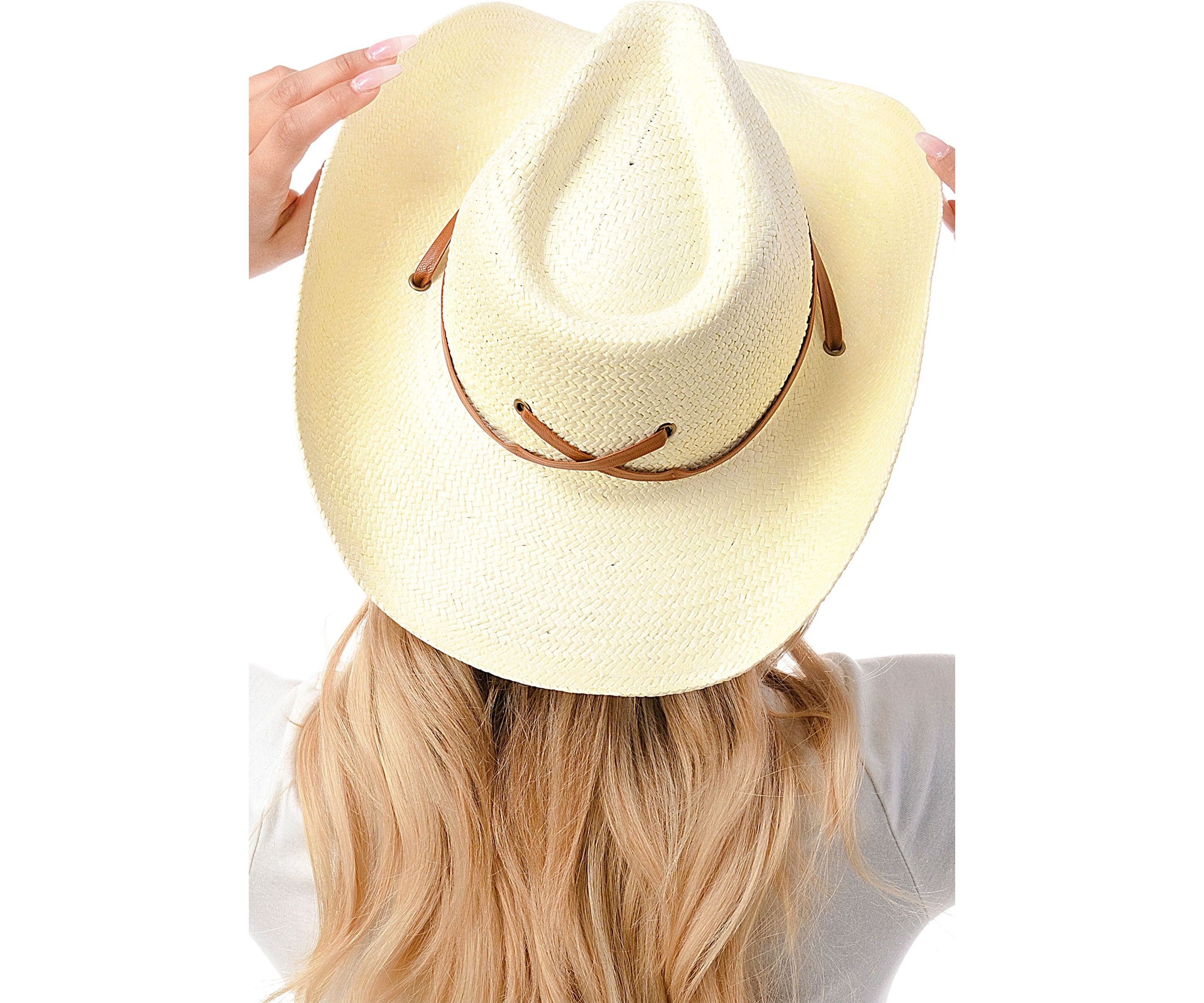 Cowboy Hat with Vegan Leather Trim