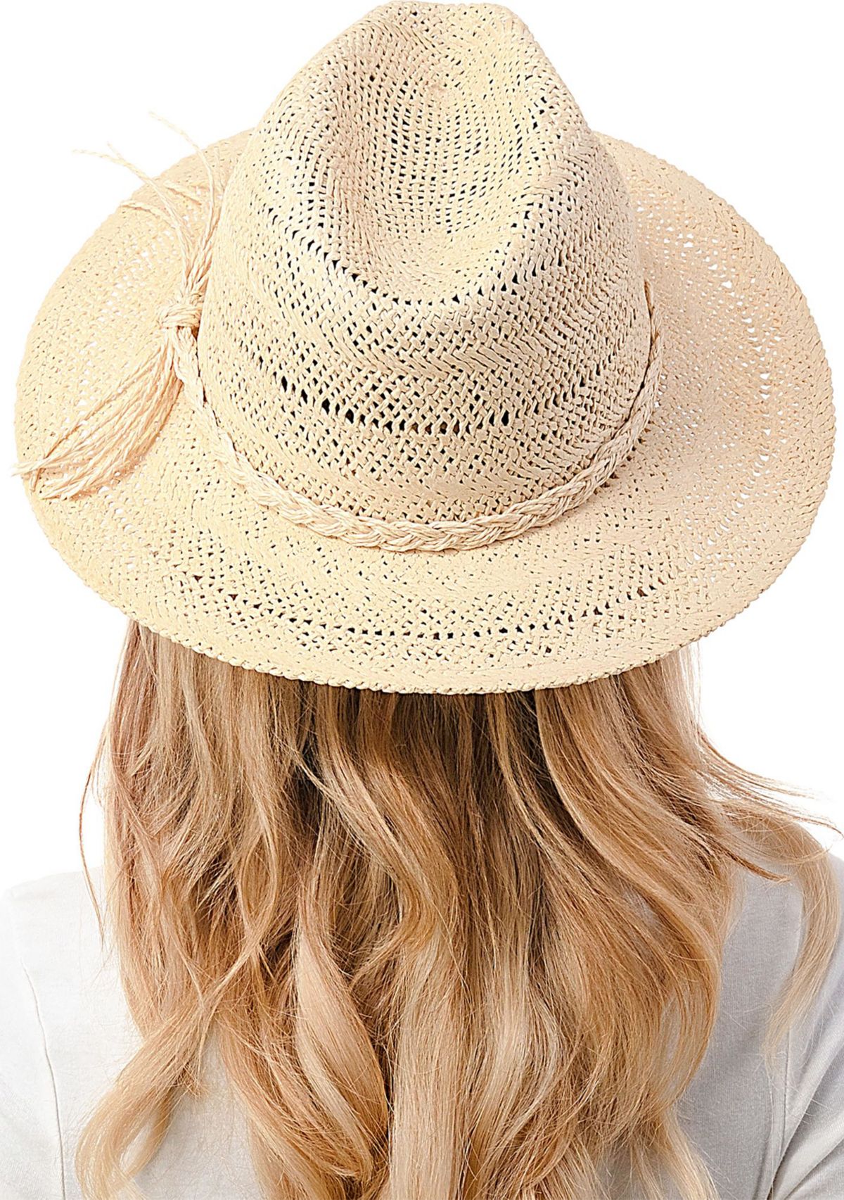 Braided Trim Straw Hat