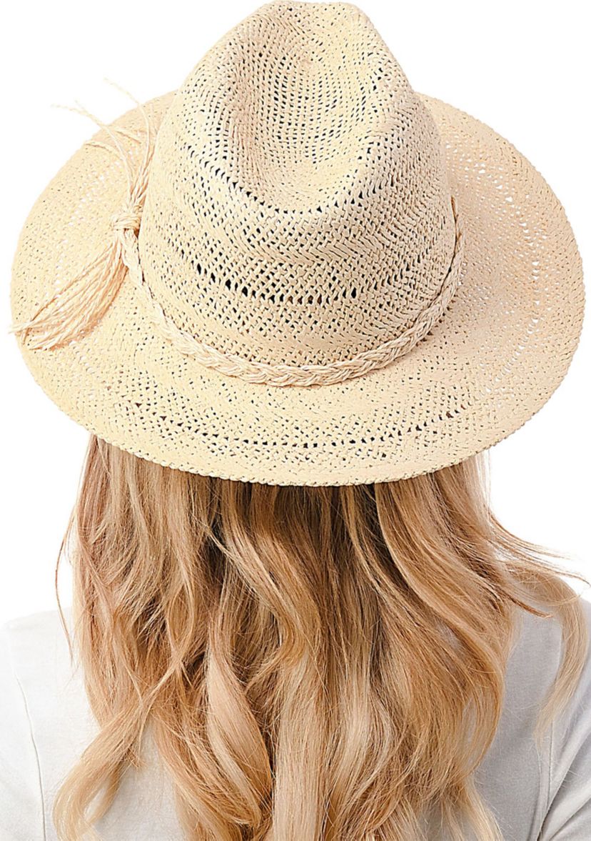 Braided Trim Straw Hat