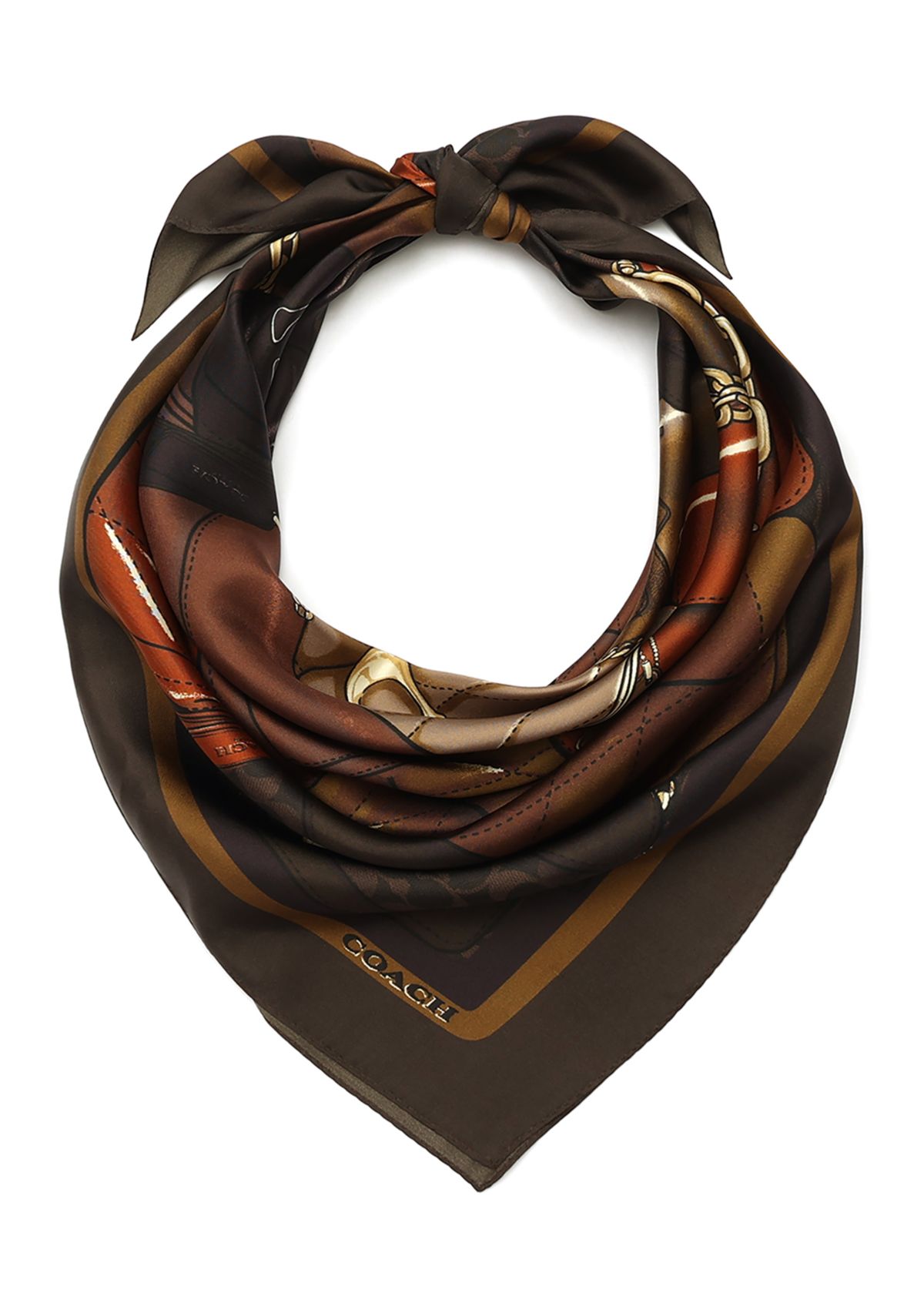 STACKED TABBY PRINTED SILK SQUARE