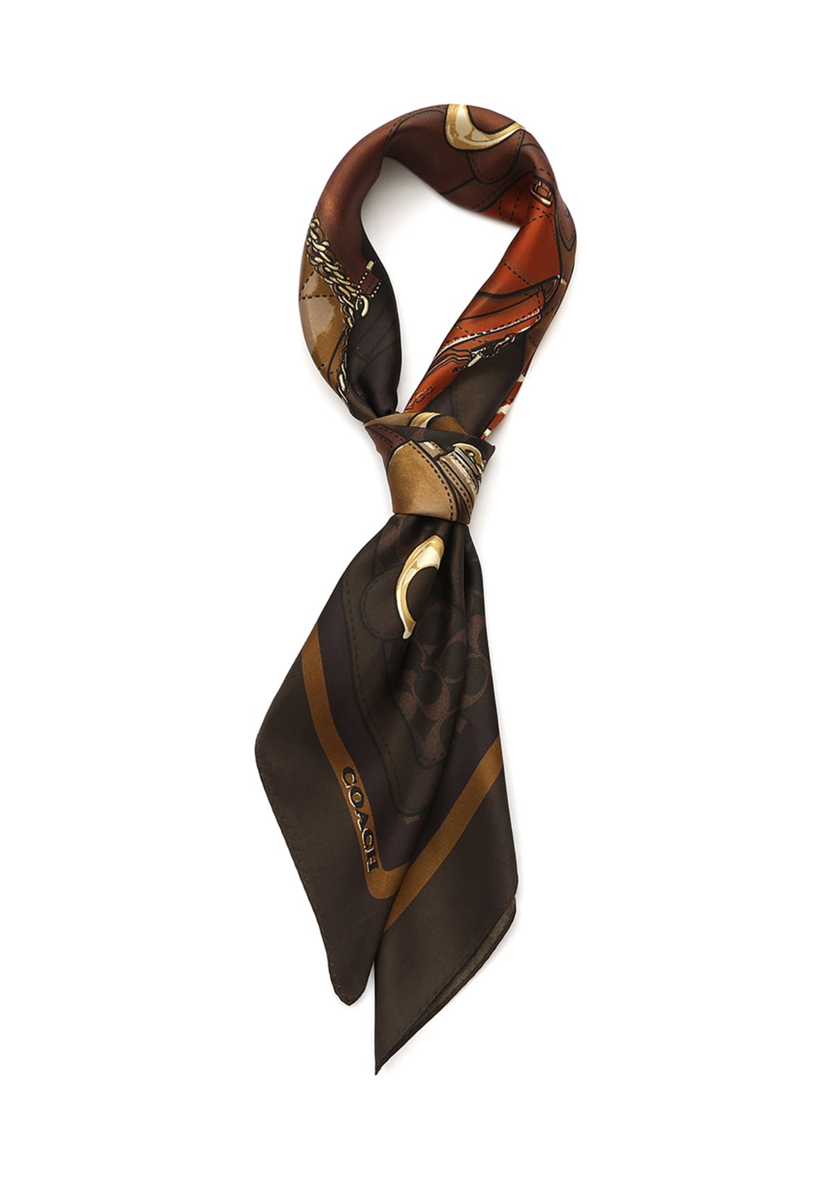 STACKED TABBY PRINTED SILK SQUARE