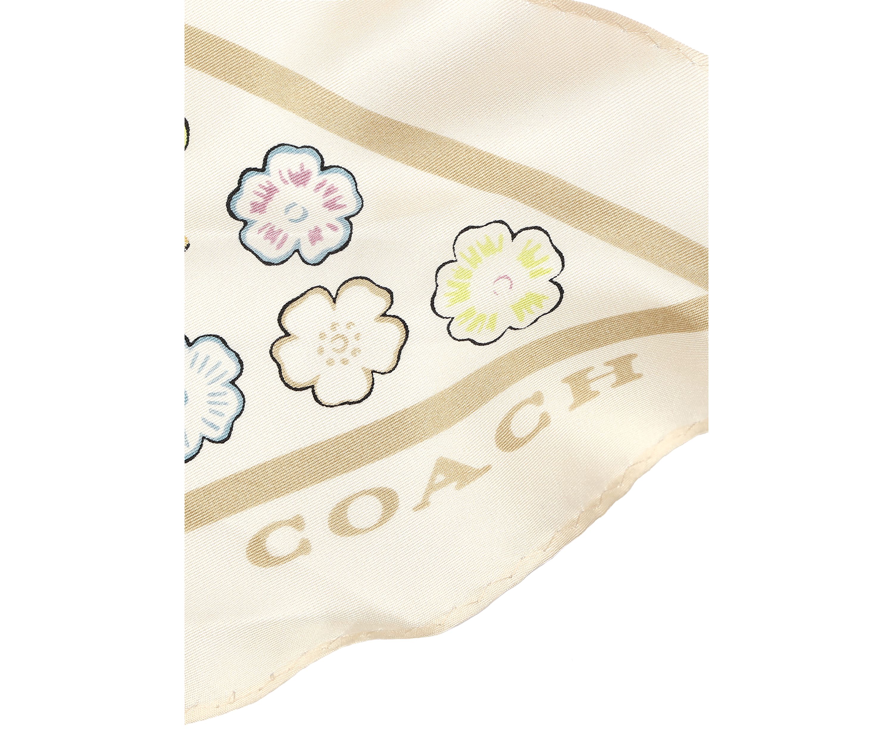 Tea Rose Printed Silk Diamond Scarf