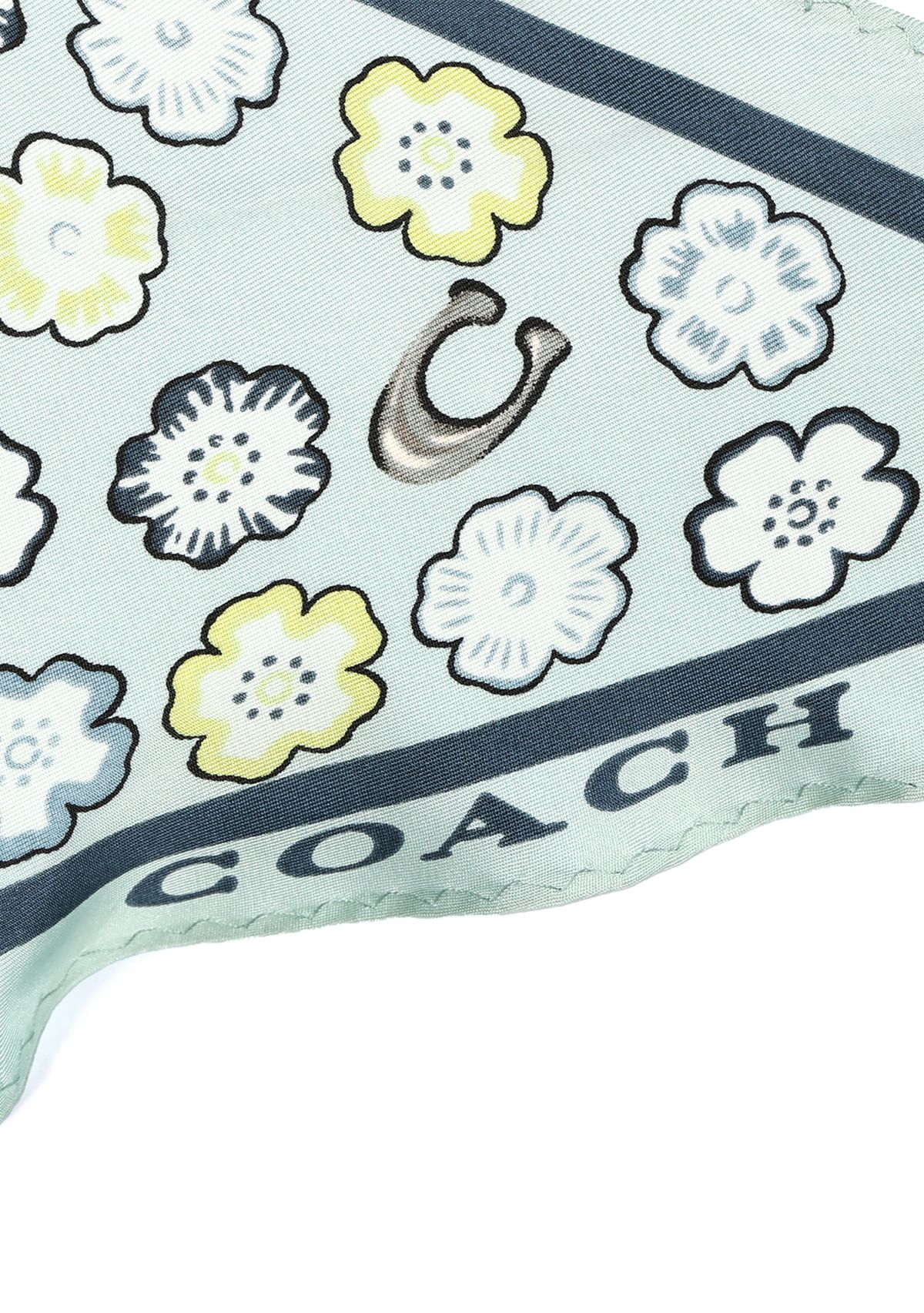 Tea Rose Printed Silk Diamond Scarf 