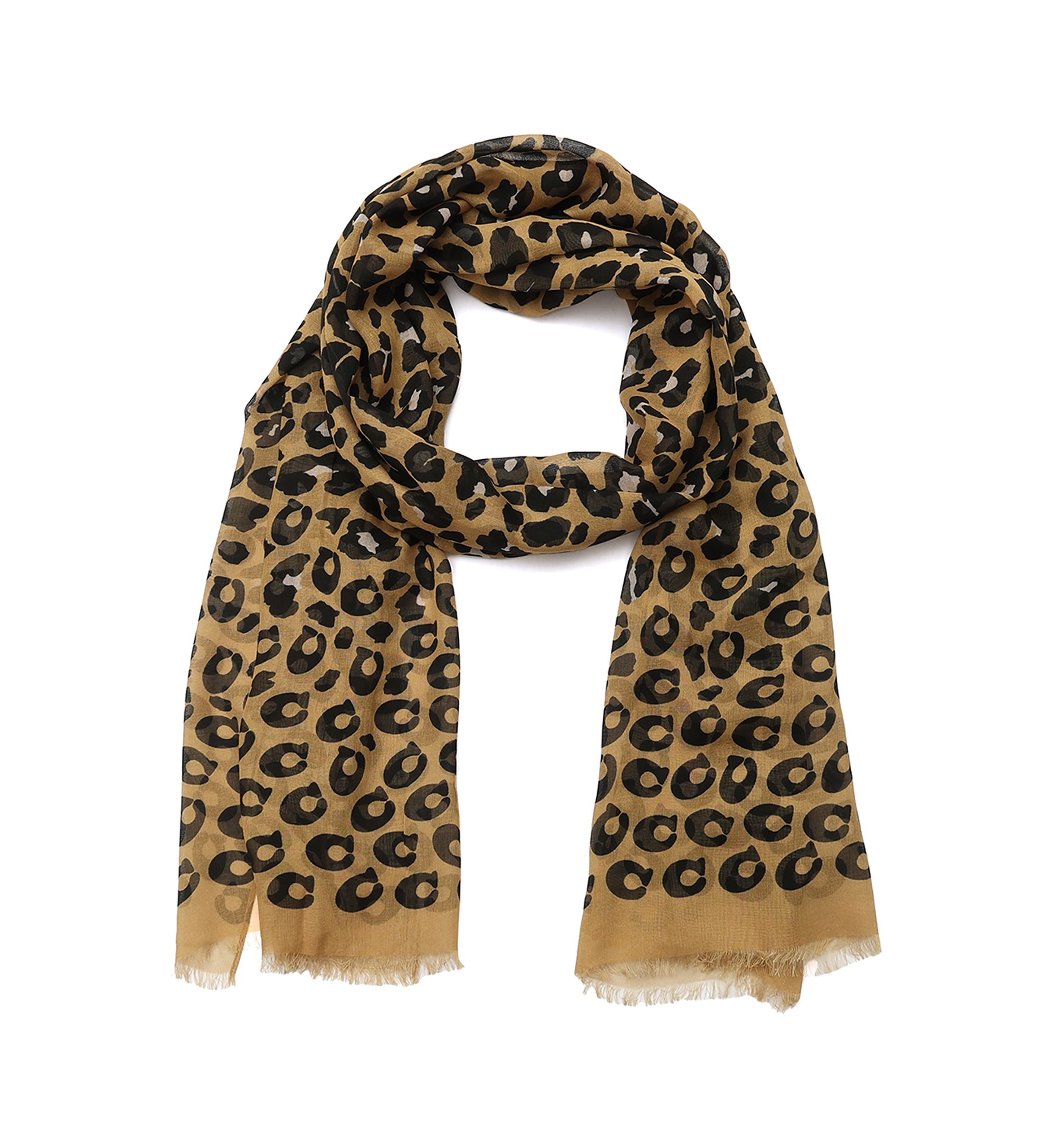 Leopard Printed Oblong Scarf