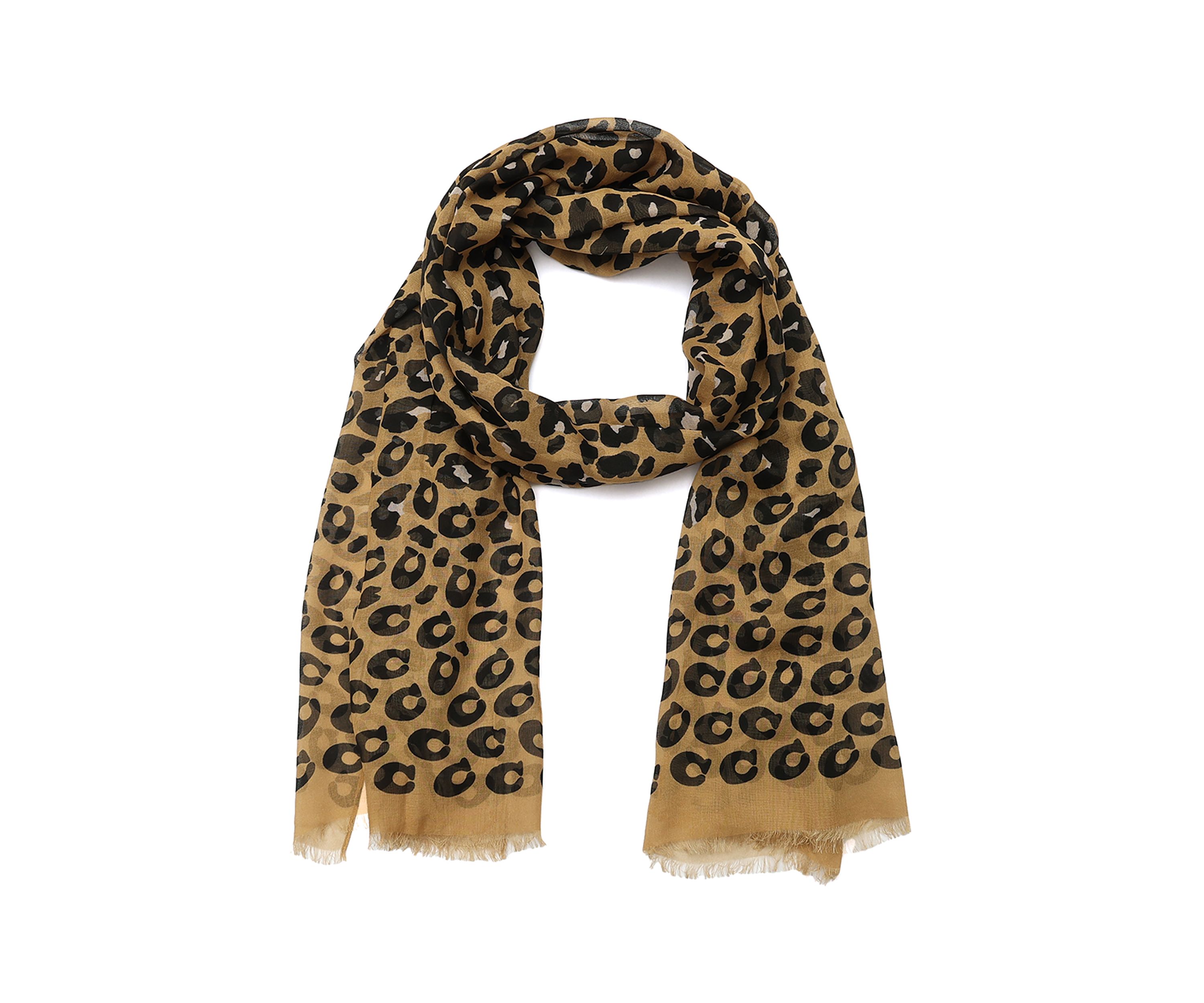 Leopard Printed Oblong Scarf