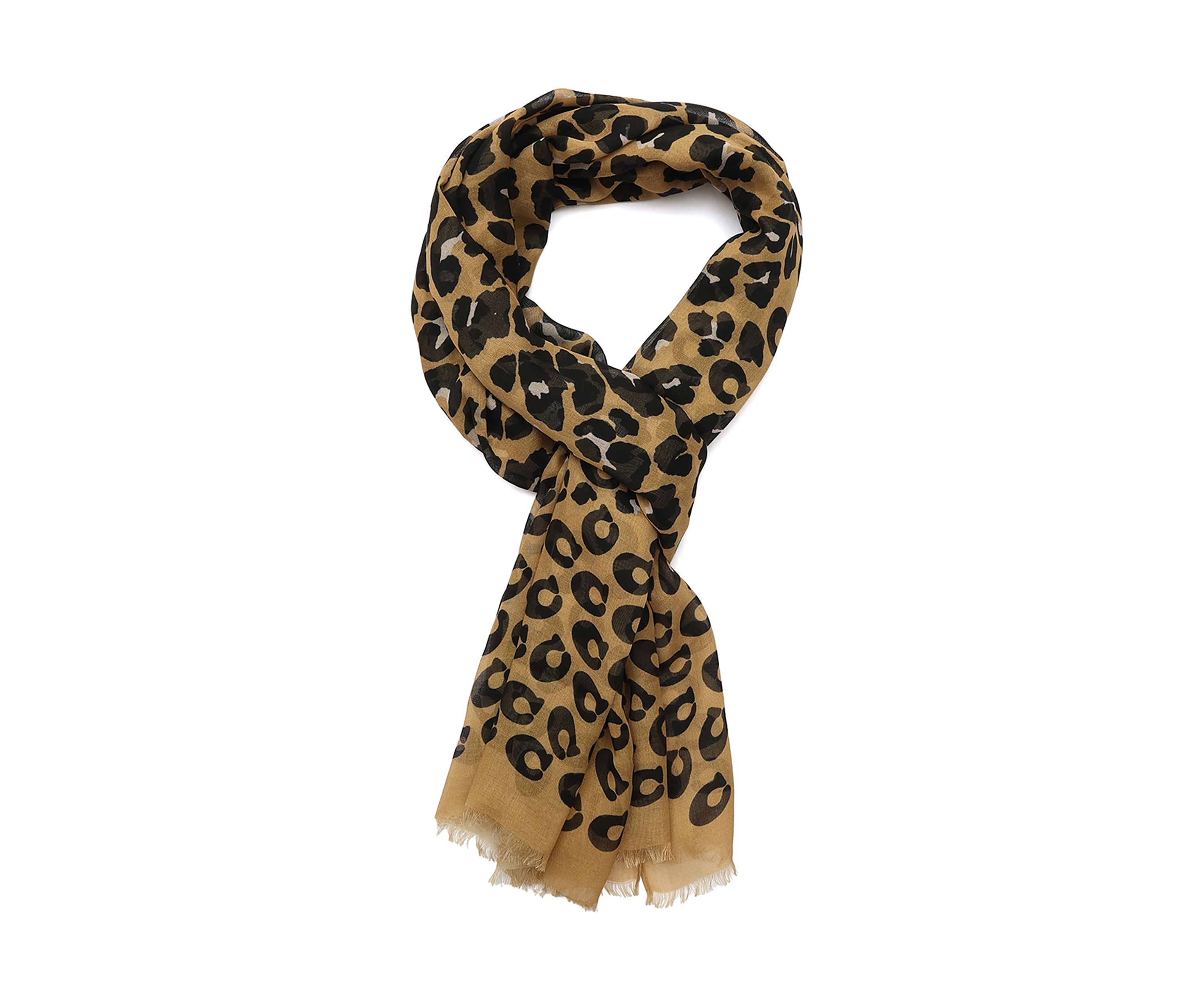 Leopard Printed Oblong Scarf