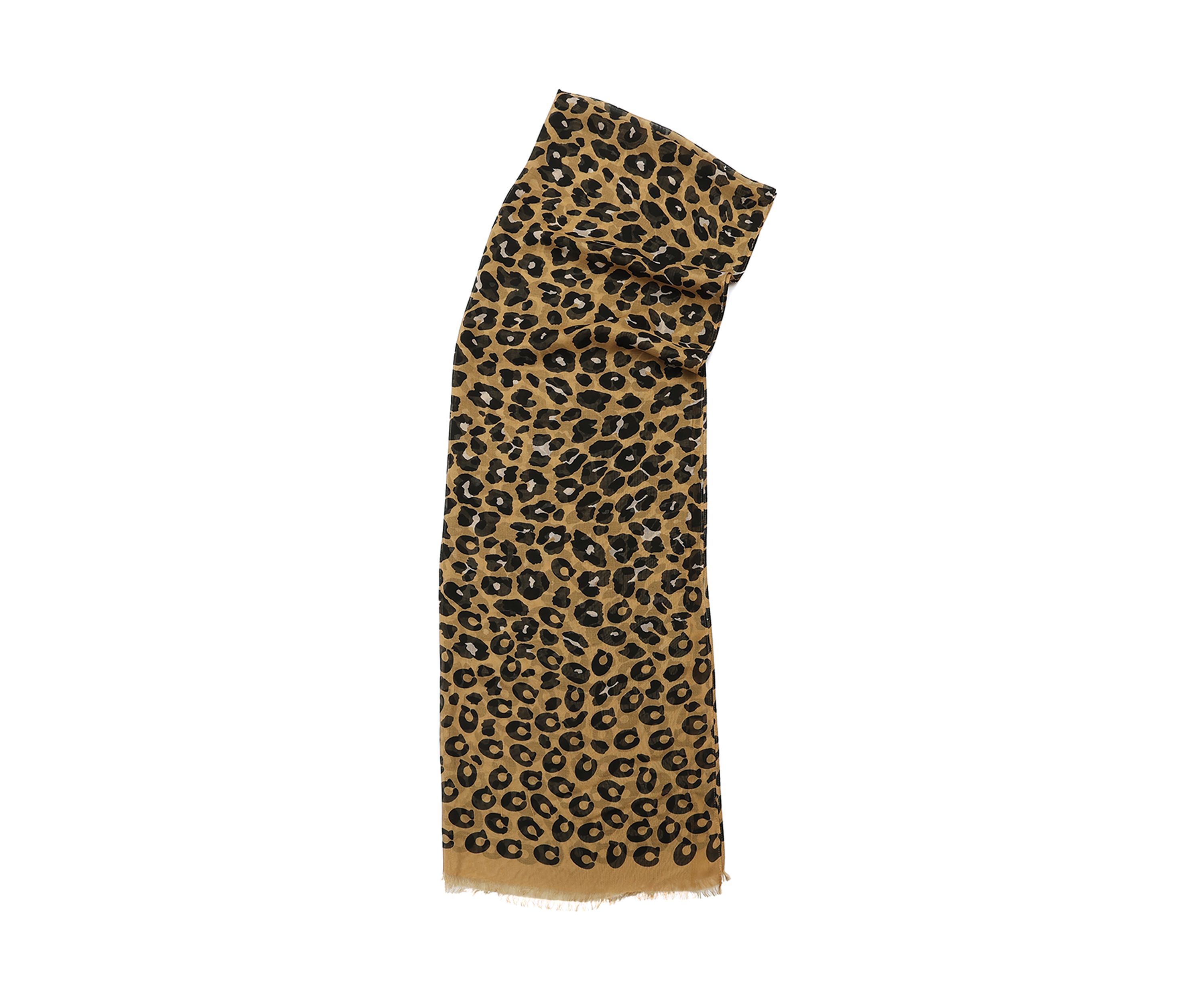 Leopard Printed Oblong Scarf