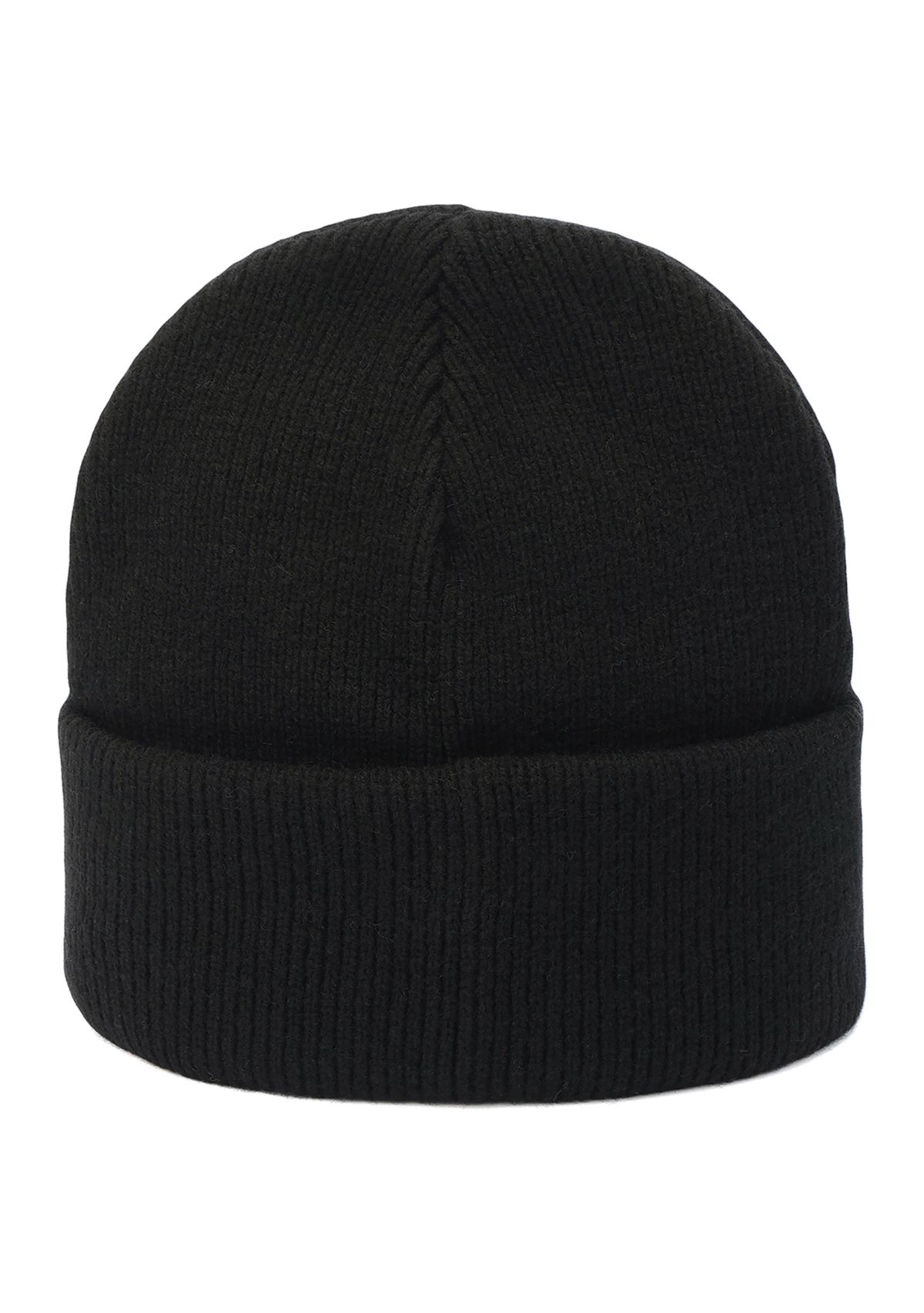 Embossed C Knit Beanie 