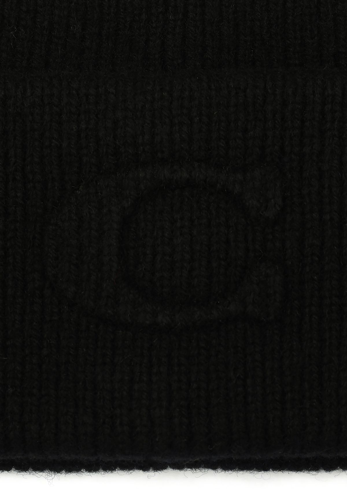Embossed C Knit Beanie 