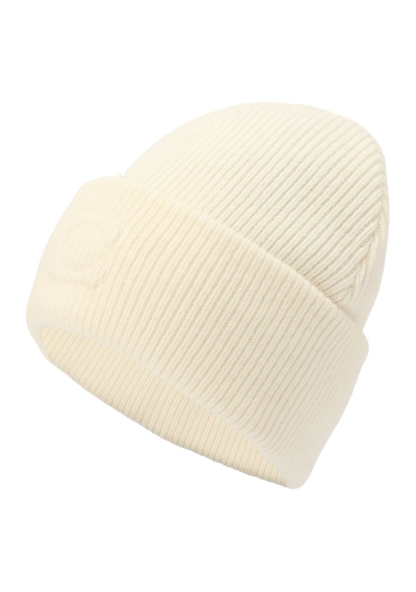 Embossed C Knit Beanie 
