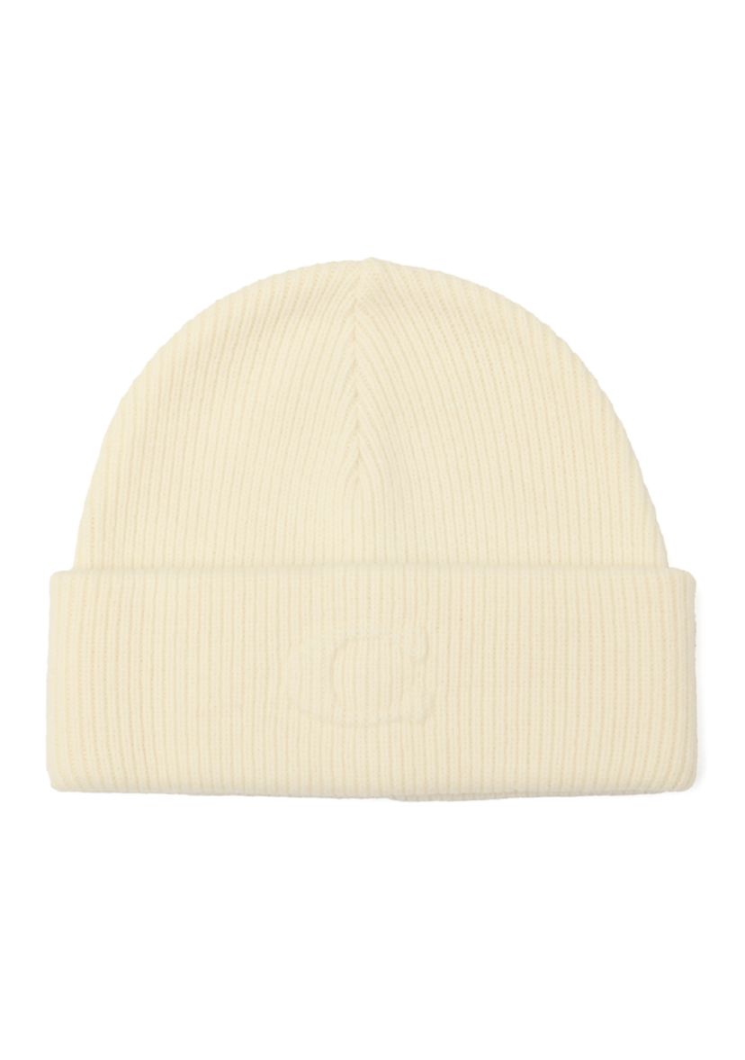 Embossed C Knit Beanie 