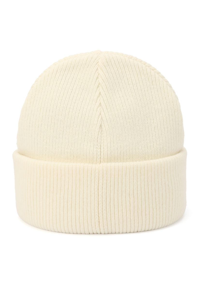 Embossed C Knit Beanie 