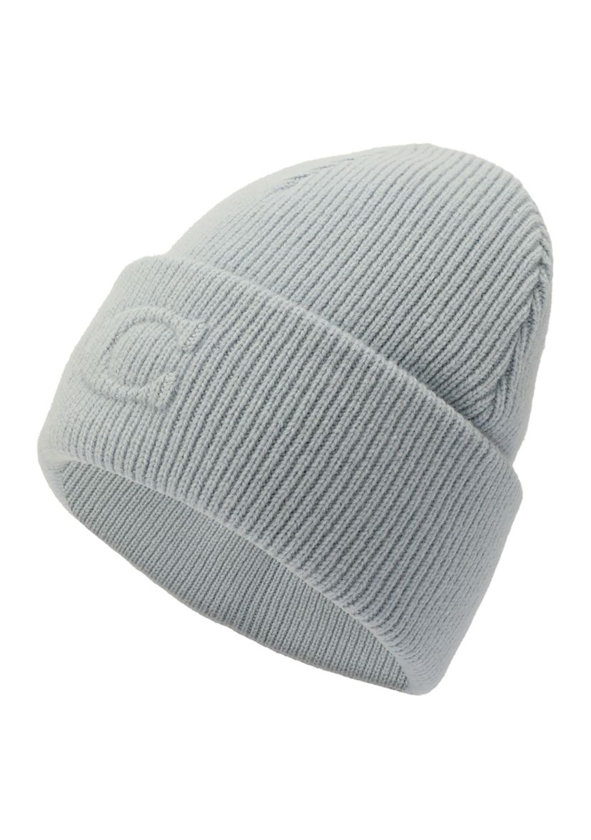 Embossed C Knit Beanie 