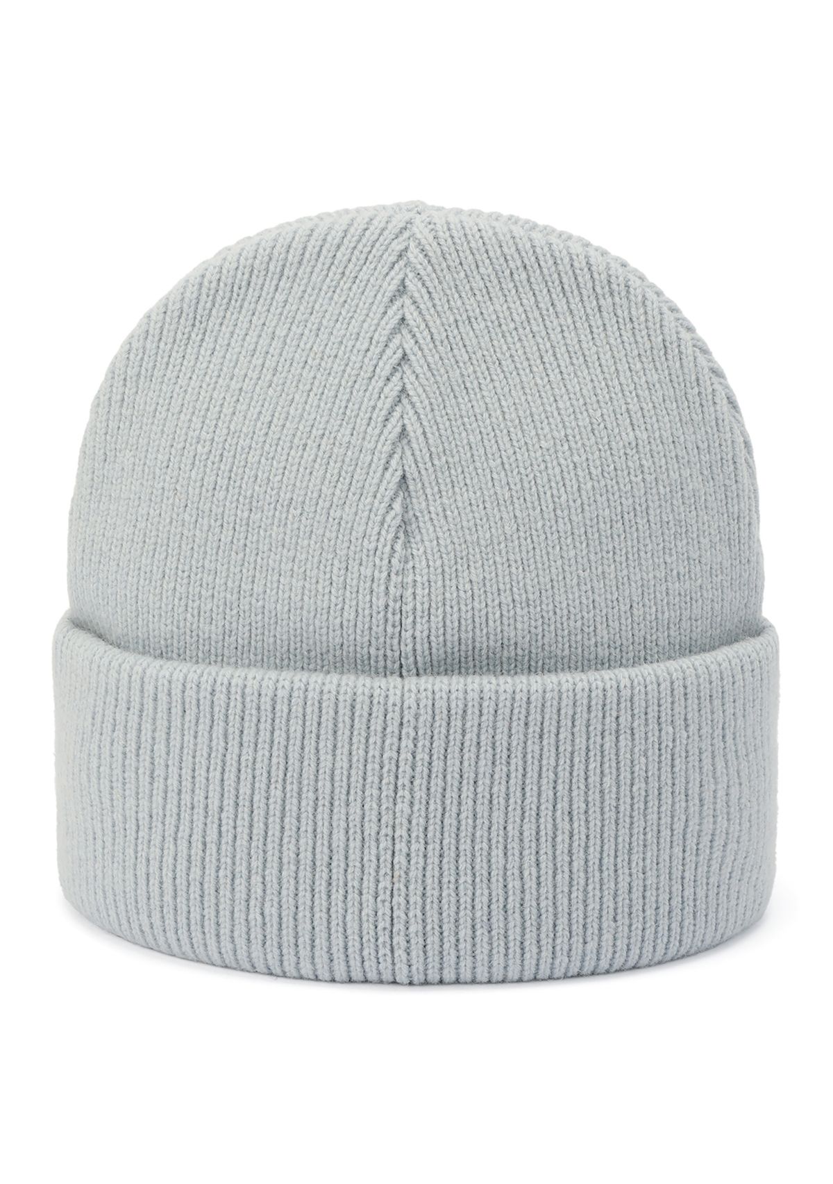 Embossed C Knit Beanie 