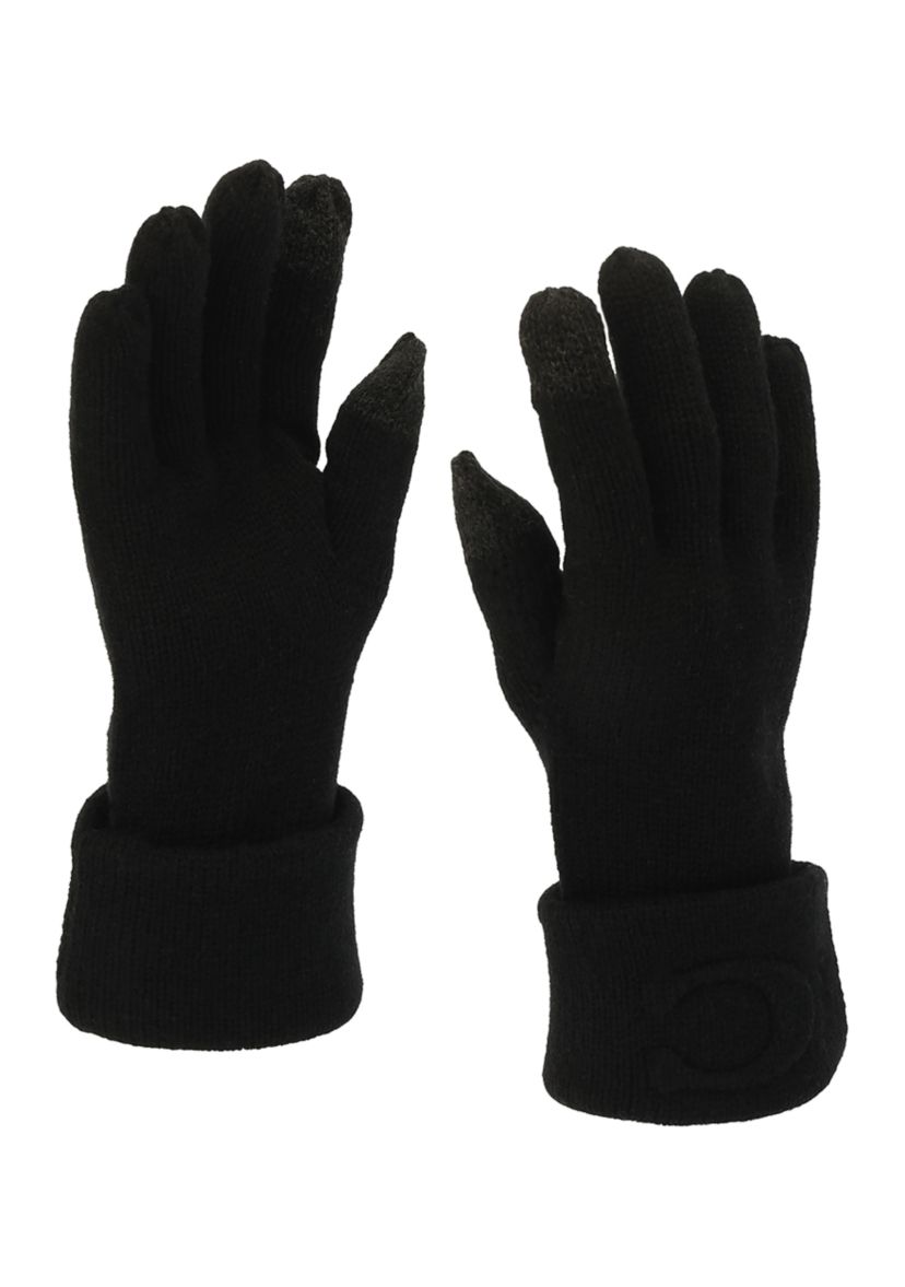 Embossed C Knit Gloves