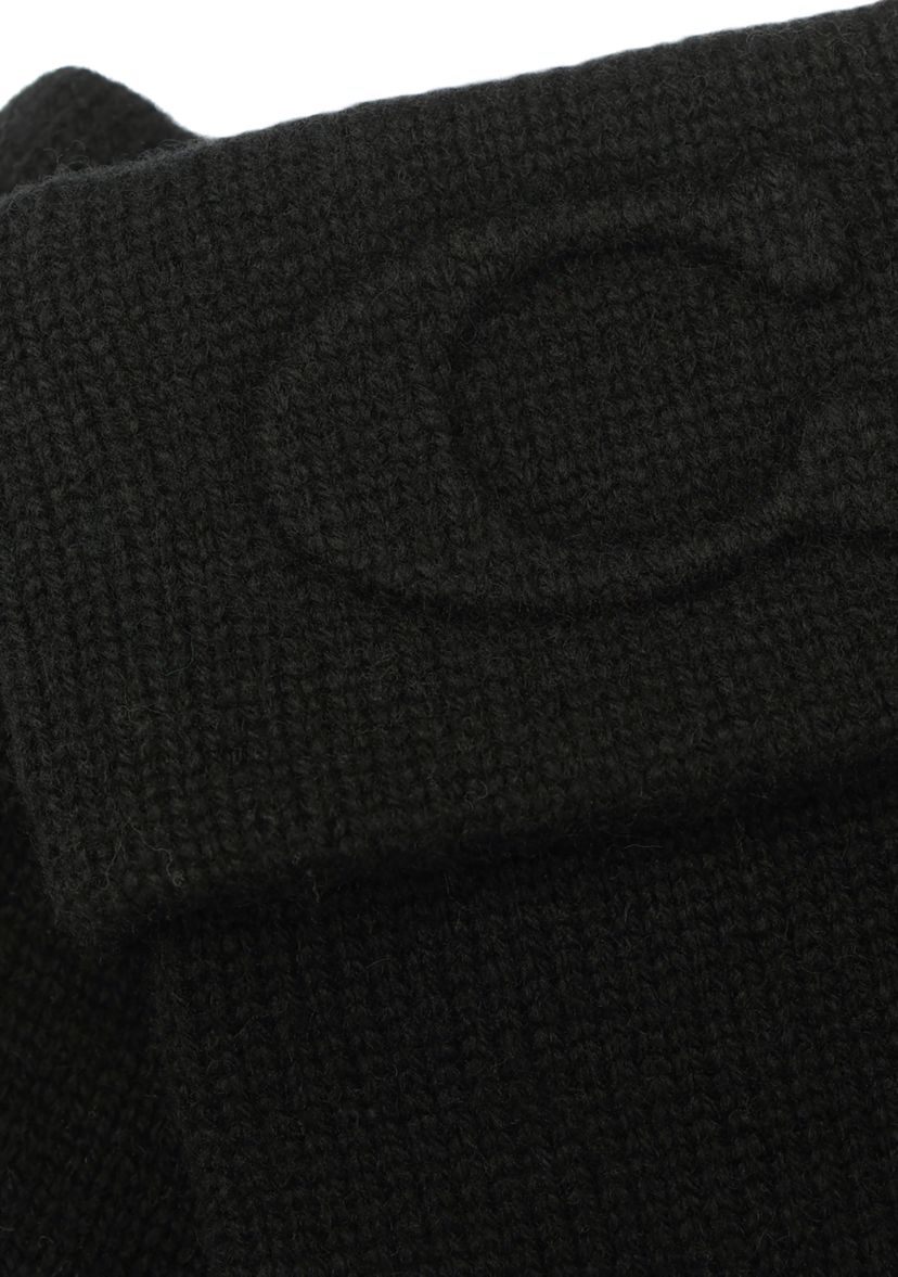 Embossed C Knit Gloves