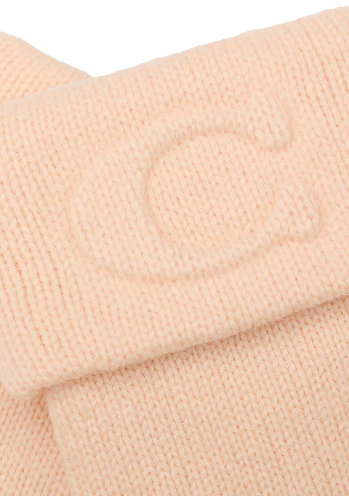 Embossed C Knit Gloves 